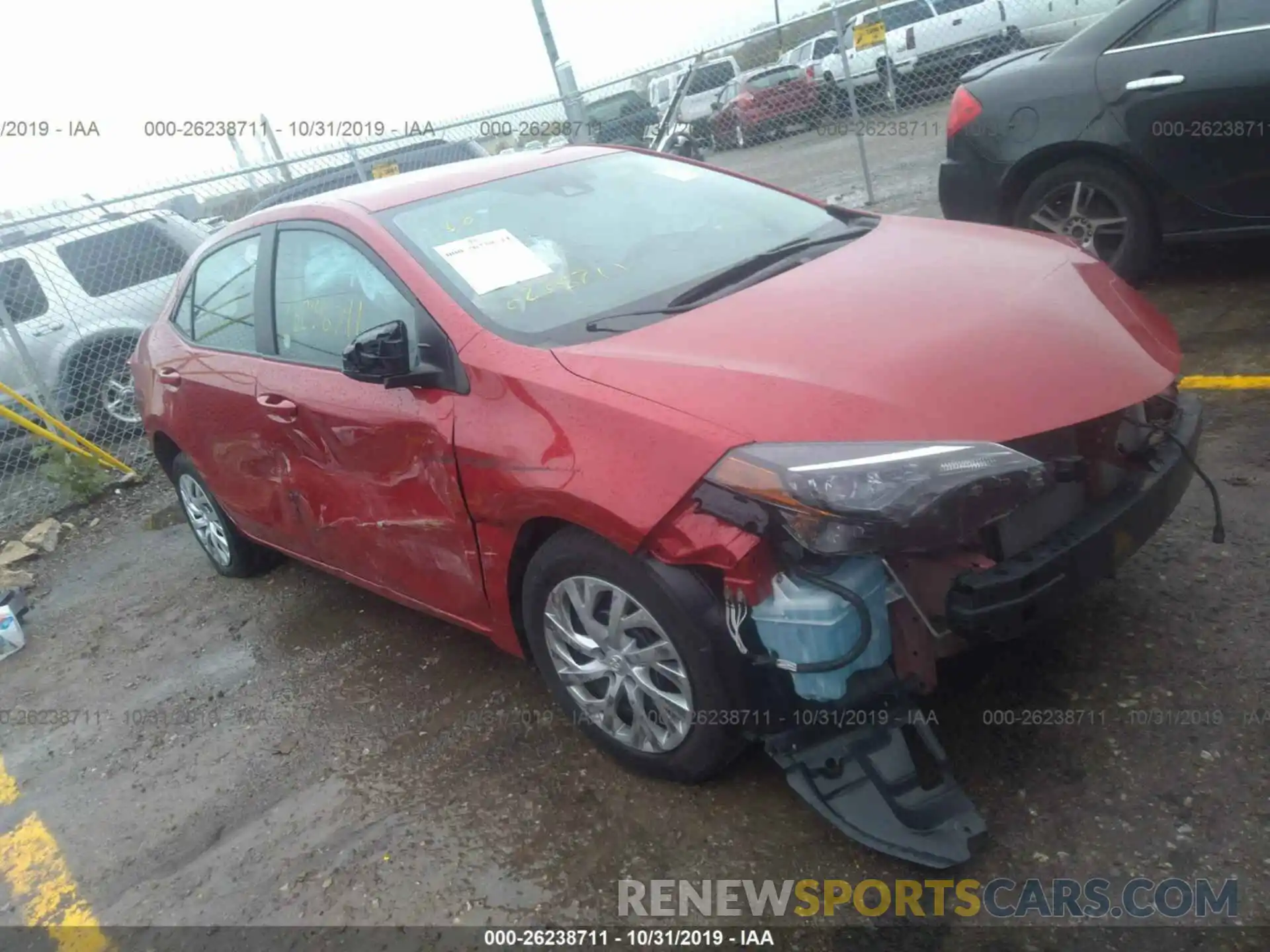 1 Photograph of a damaged car 5YFBURHE9KP912314 TOYOTA COROLLA 2019