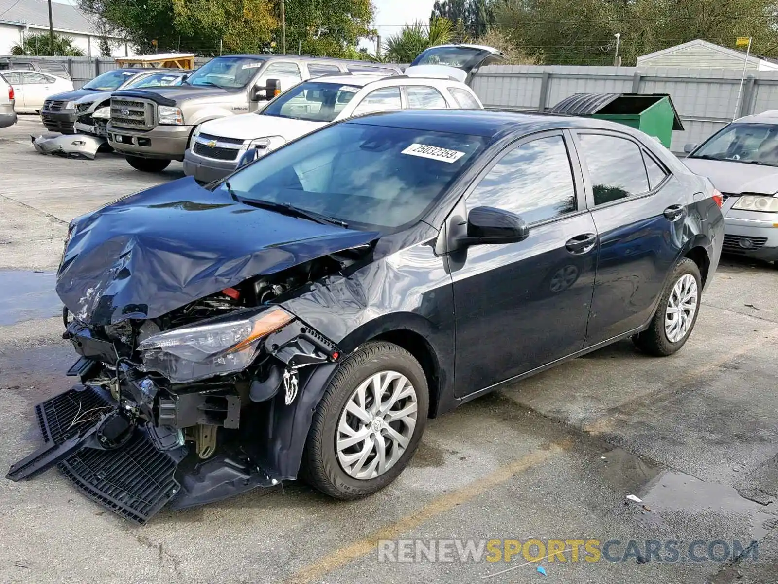 2 Photograph of a damaged car 5YFBURHE9KP912555 TOYOTA COROLLA 2019