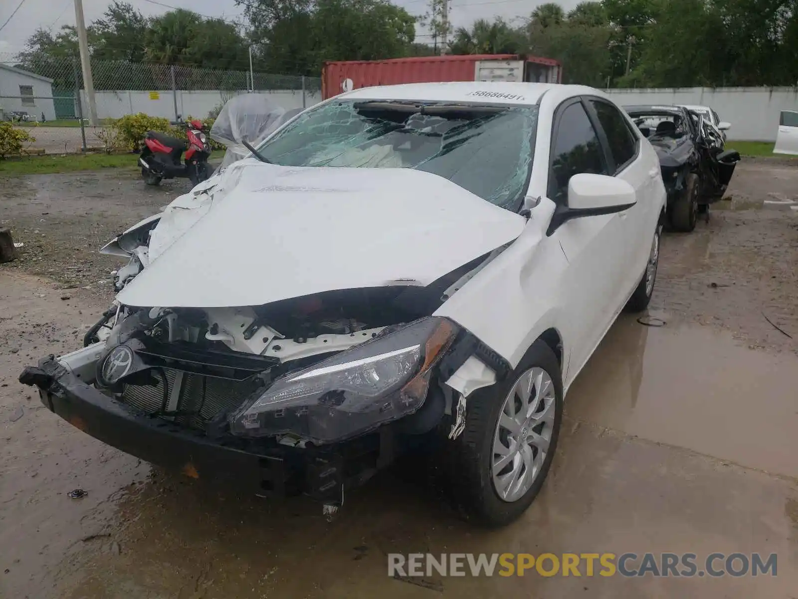 2 Photograph of a damaged car 5YFBURHE9KP912989 TOYOTA COROLLA 2019