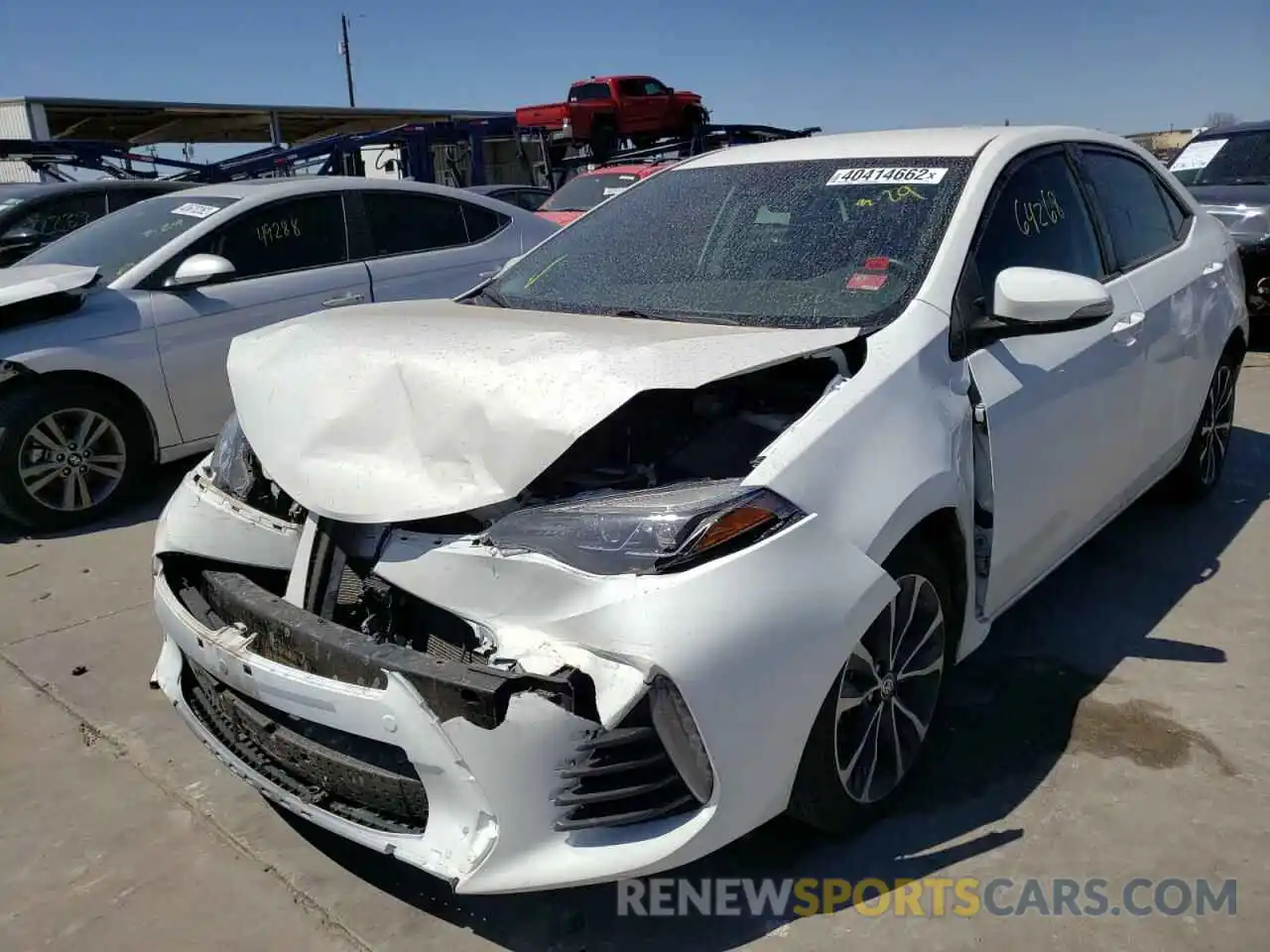 2 Photograph of a damaged car 5YFBURHE9KP914340 TOYOTA COROLLA 2019