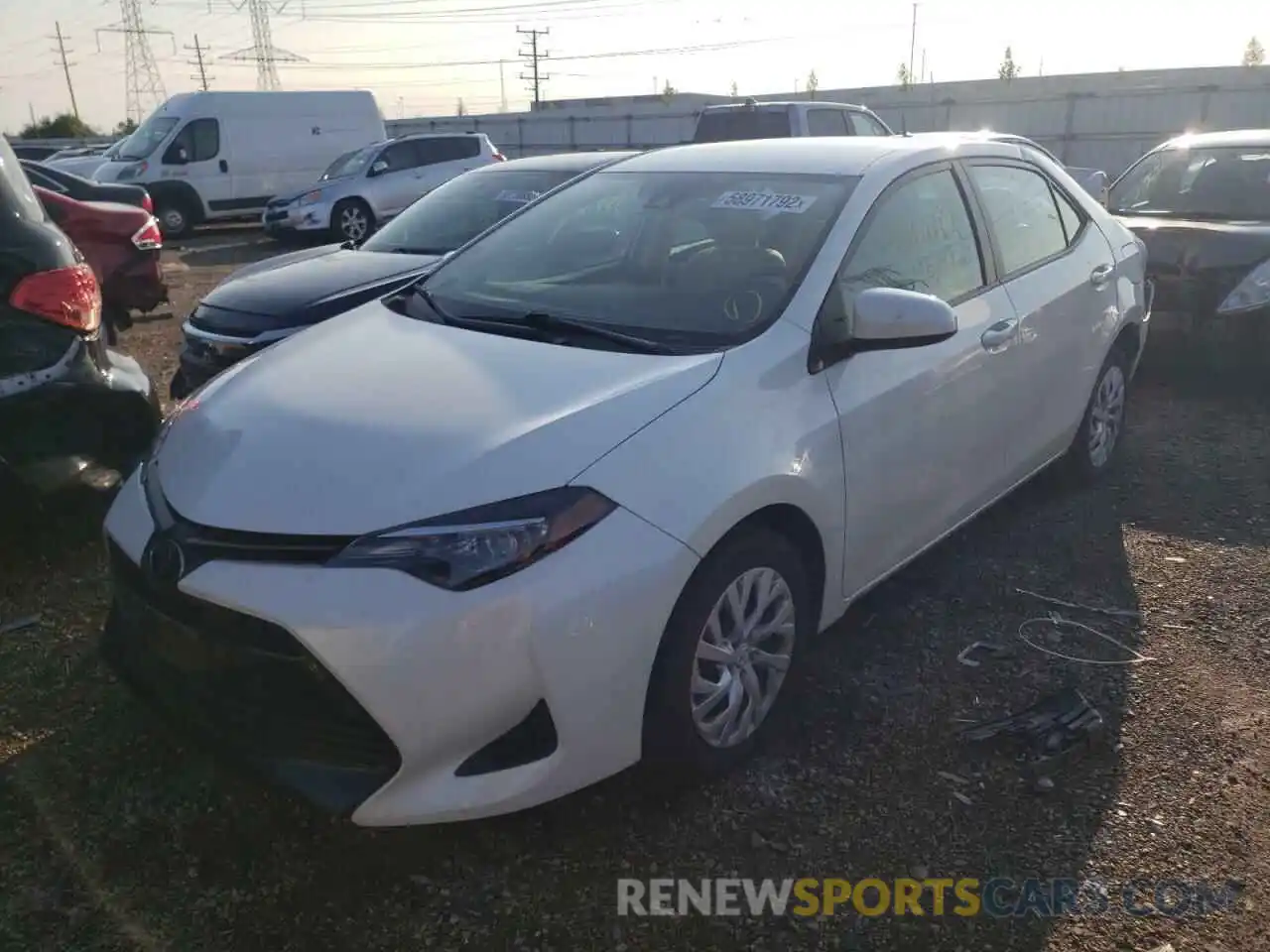 2 Photograph of a damaged car 5YFBURHE9KP914497 TOYOTA COROLLA 2019