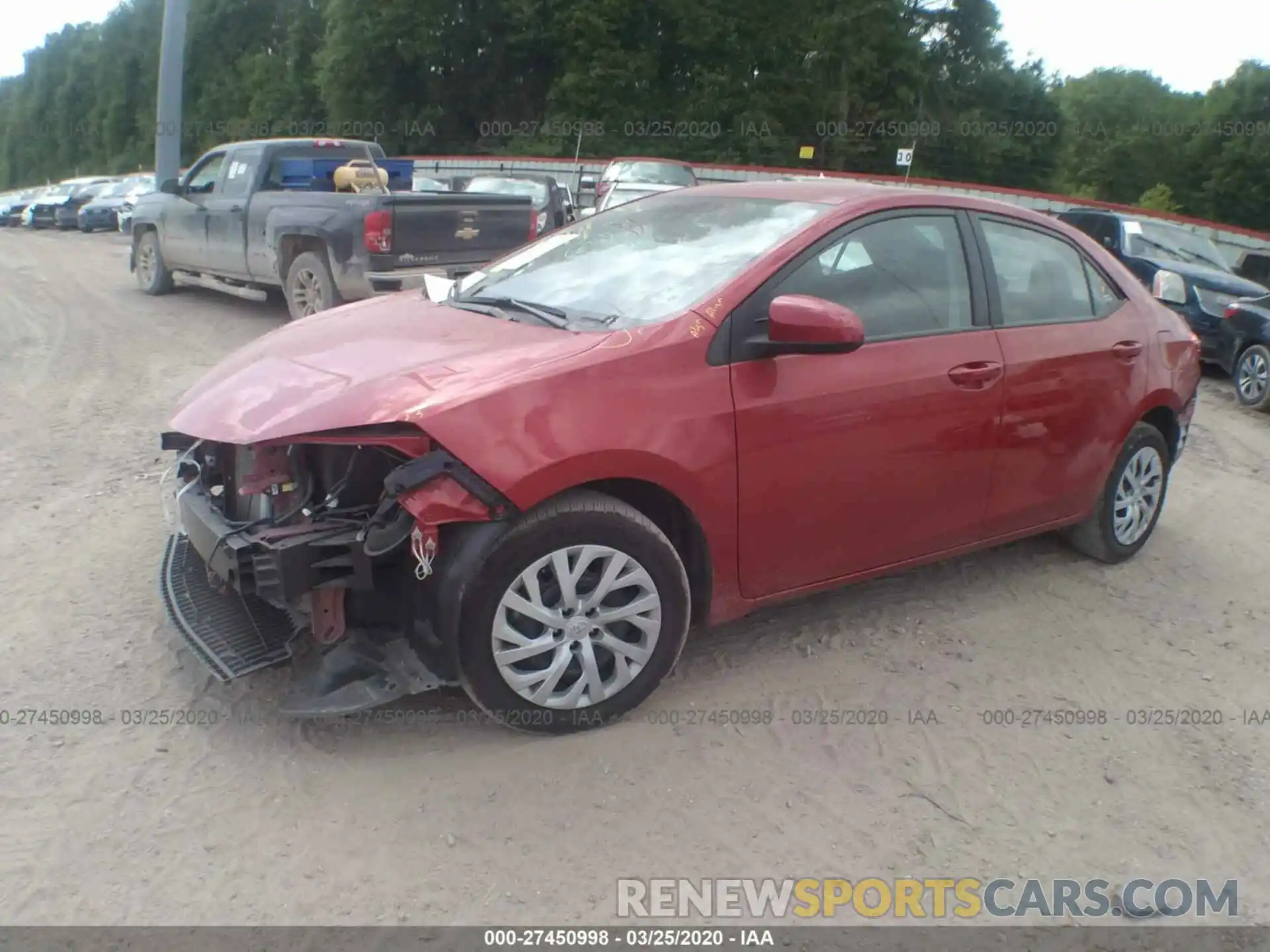 2 Photograph of a damaged car 5YFBURHE9KP915424 TOYOTA COROLLA 2019