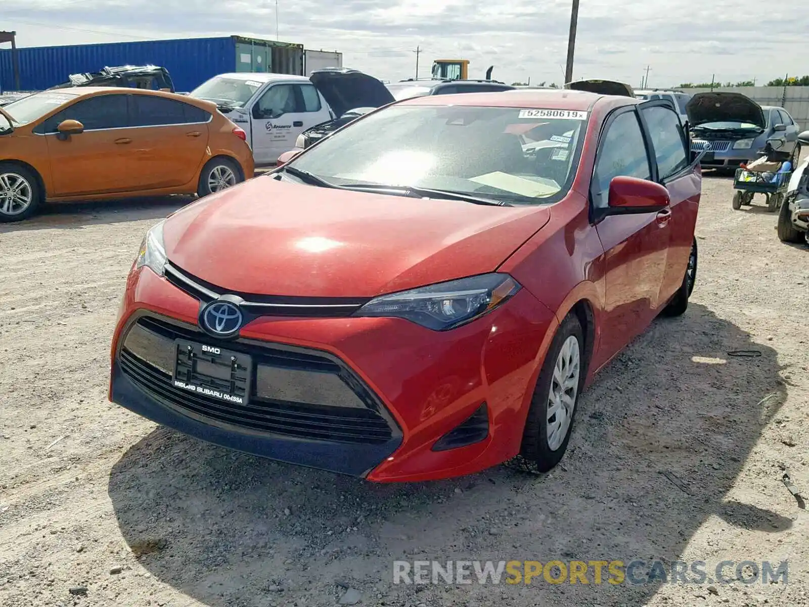 2 Photograph of a damaged car 5YFBURHE9KP915827 TOYOTA COROLLA 2019