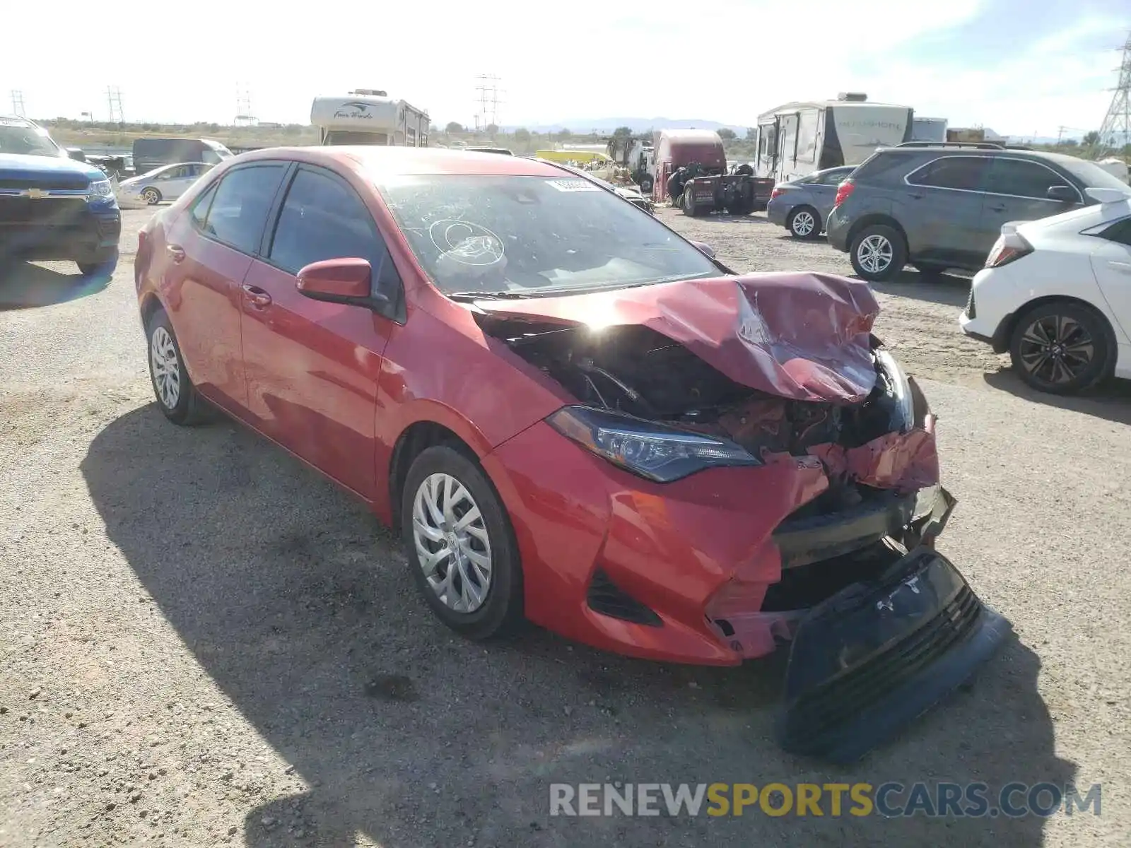 1 Photograph of a damaged car 5YFBURHE9KP916041 TOYOTA COROLLA 2019