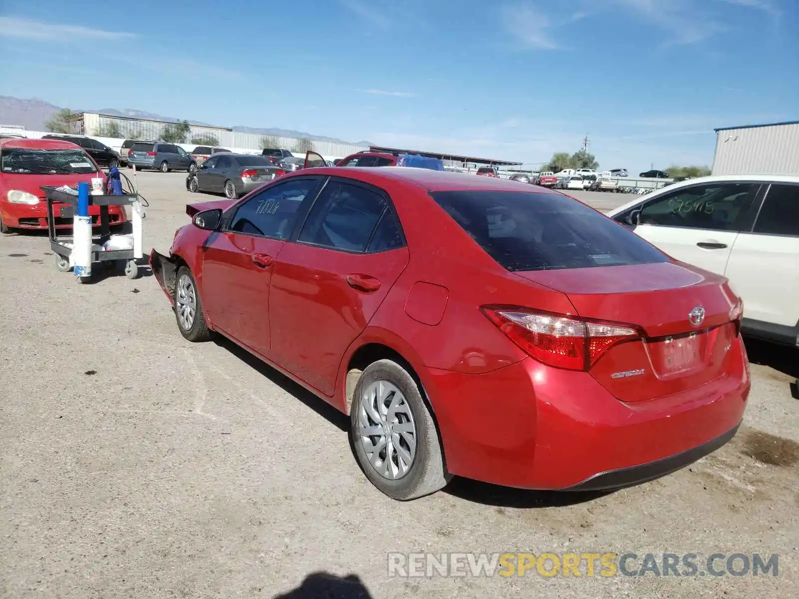 3 Photograph of a damaged car 5YFBURHE9KP916041 TOYOTA COROLLA 2019