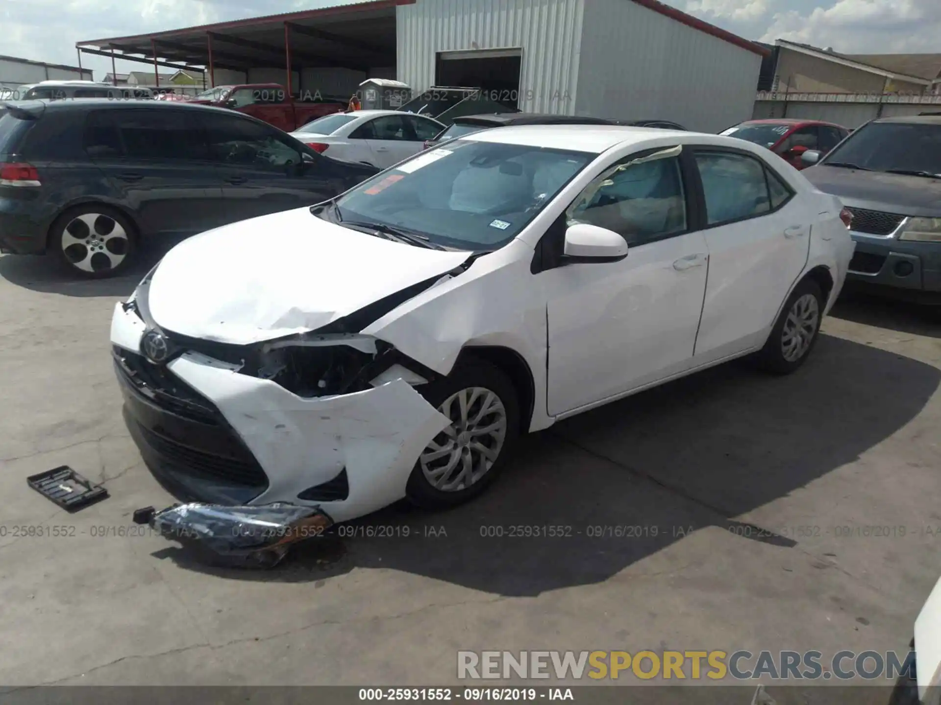 2 Photograph of a damaged car 5YFBURHE9KP916427 TOYOTA COROLLA 2019