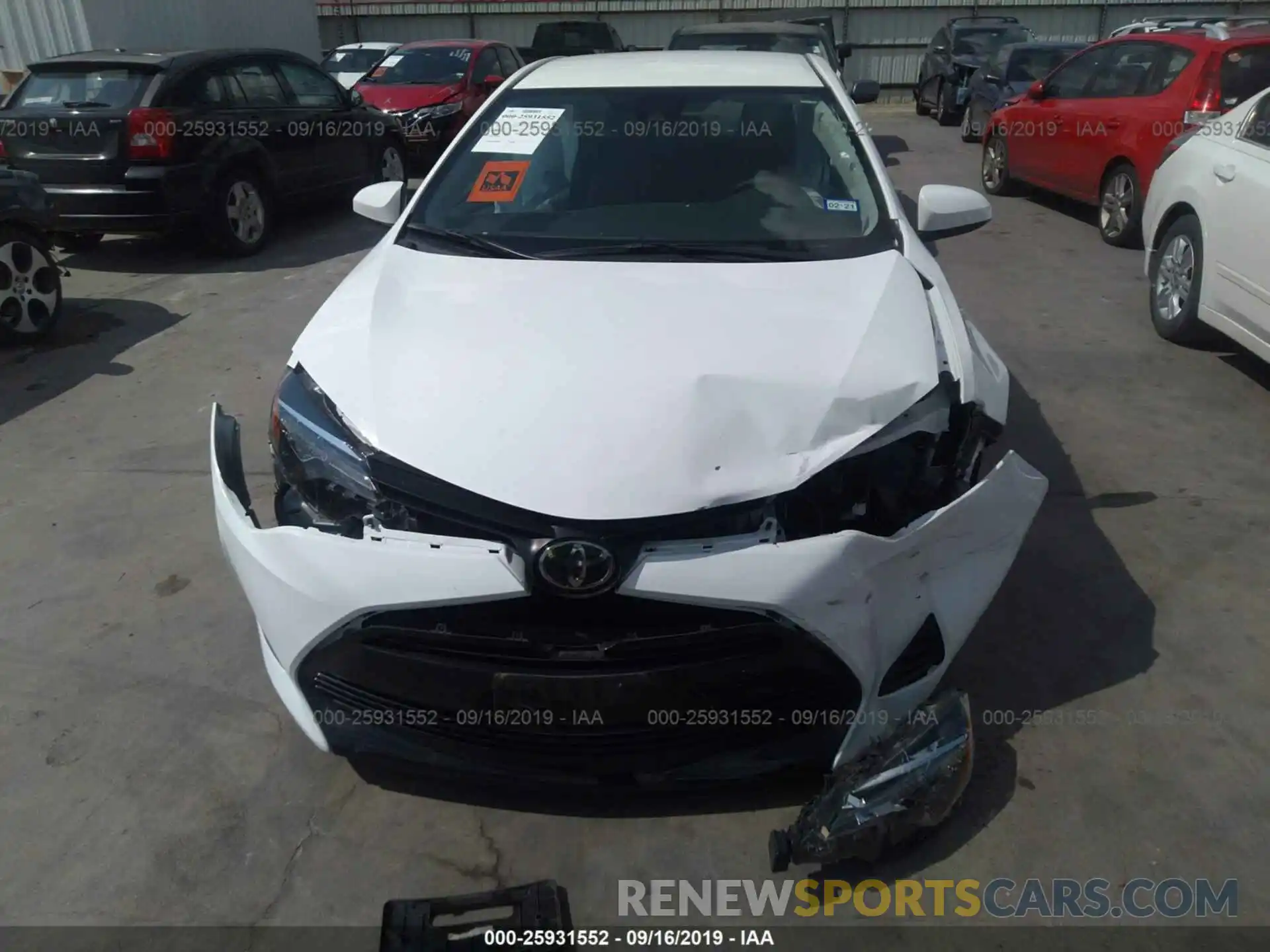 6 Photograph of a damaged car 5YFBURHE9KP916427 TOYOTA COROLLA 2019