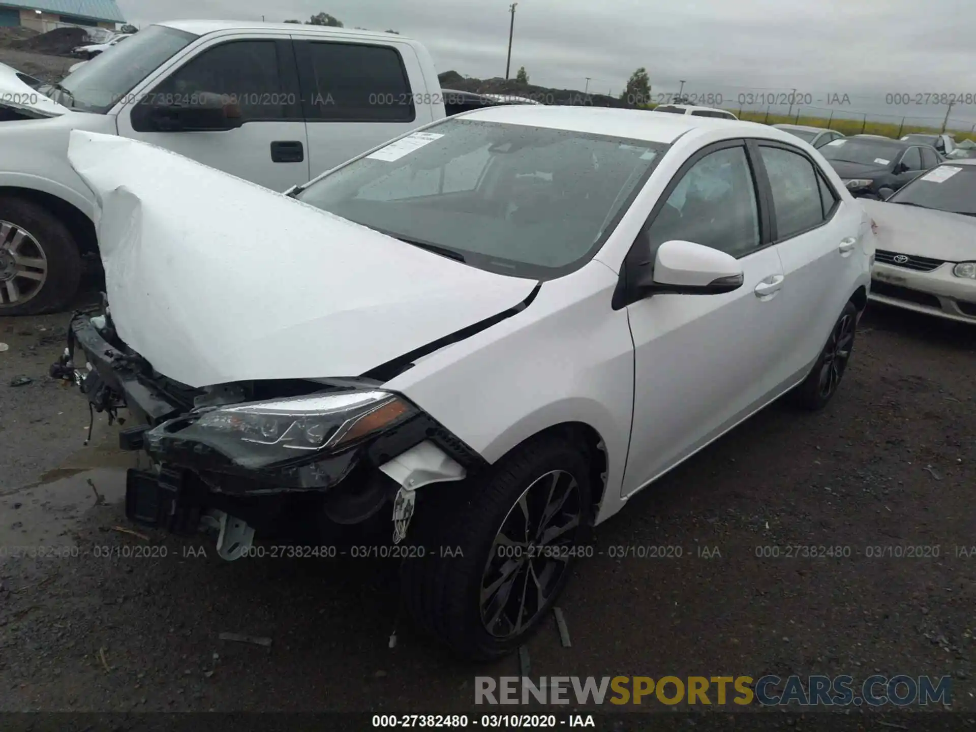 2 Photograph of a damaged car 5YFBURHE9KP916587 TOYOTA COROLLA 2019