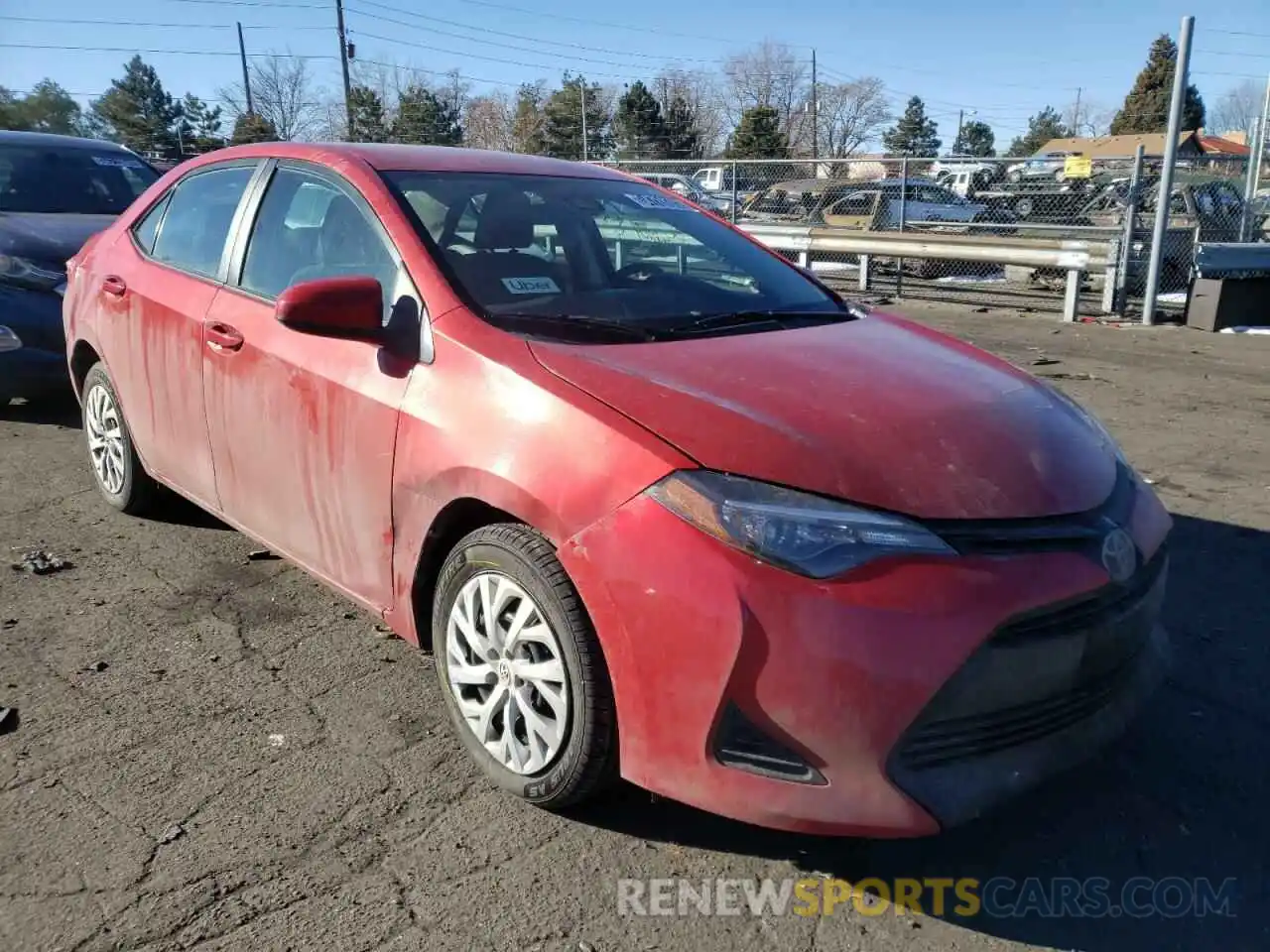 1 Photograph of a damaged car 5YFBURHE9KP917044 TOYOTA COROLLA 2019