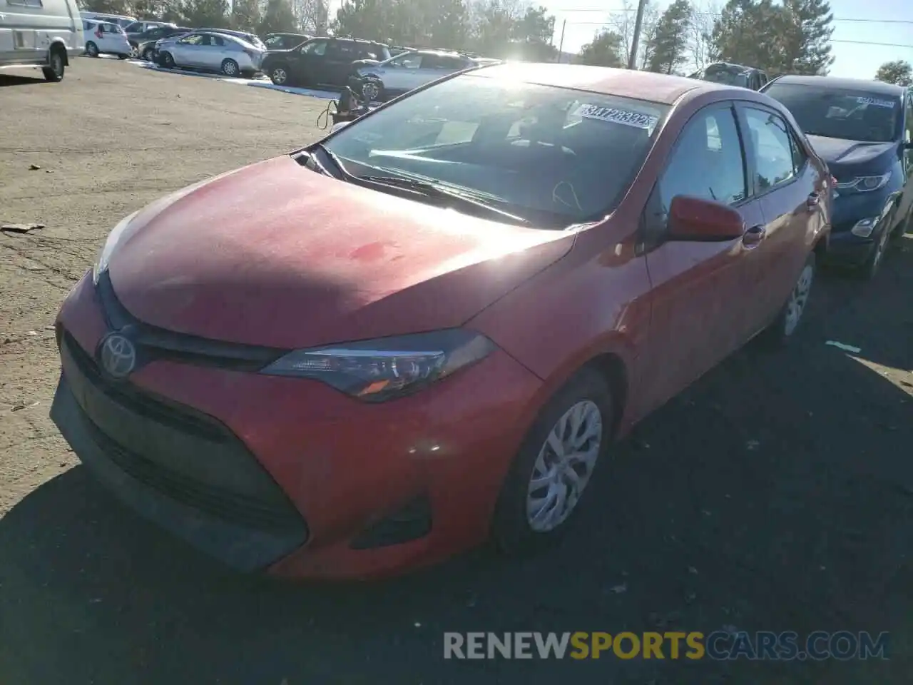 2 Photograph of a damaged car 5YFBURHE9KP917044 TOYOTA COROLLA 2019