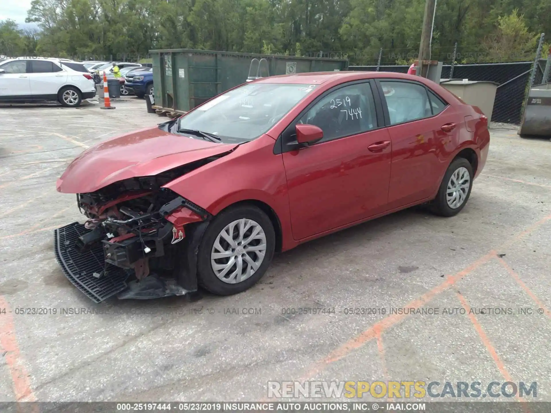 2 Photograph of a damaged car 5YFBURHE9KP917156 TOYOTA COROLLA 2019