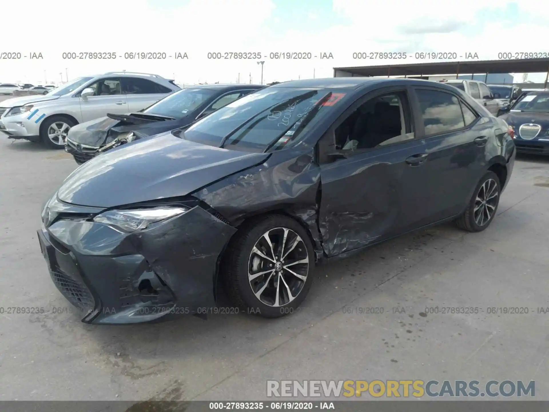 2 Photograph of a damaged car 5YFBURHE9KP917951 TOYOTA COROLLA 2019