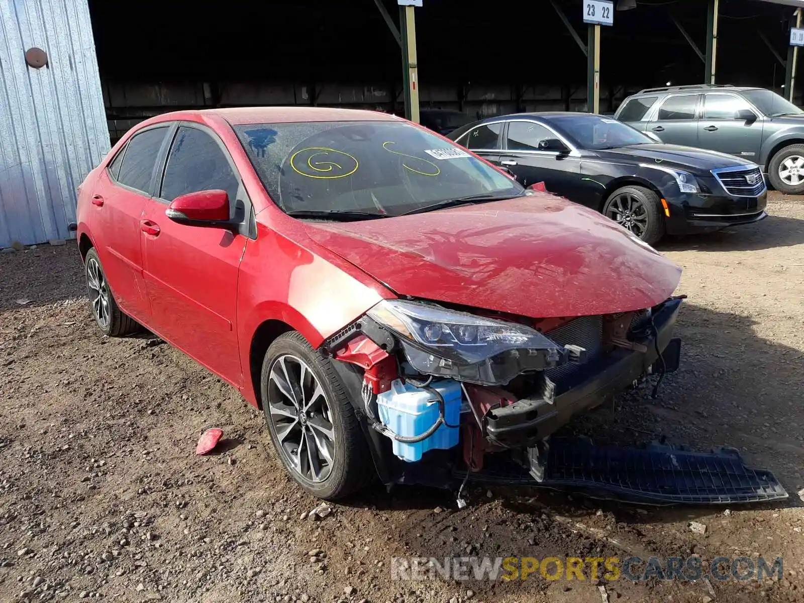 1 Photograph of a damaged car 5YFBURHE9KP918372 TOYOTA COROLLA 2019