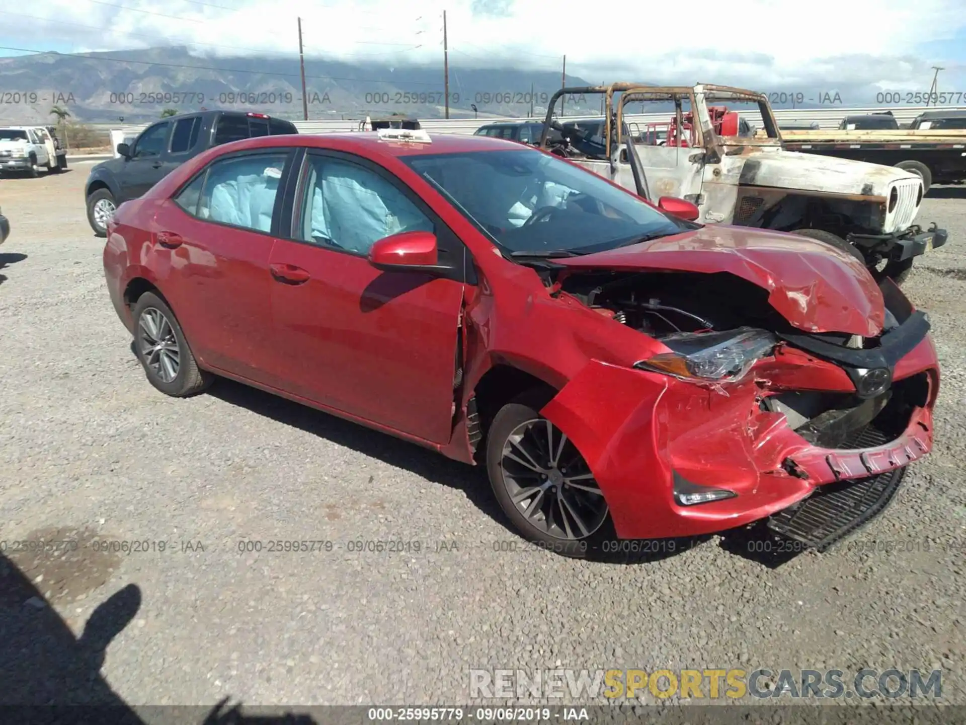 1 Photograph of a damaged car 5YFBURHE9KP919053 TOYOTA COROLLA 2019