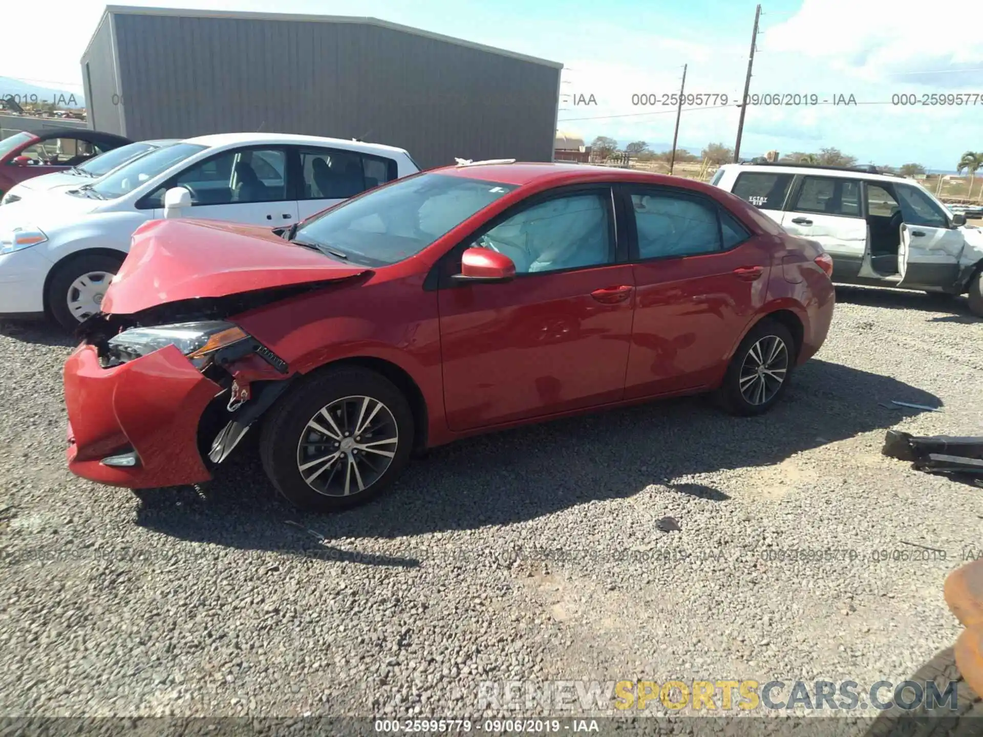 2 Photograph of a damaged car 5YFBURHE9KP919053 TOYOTA COROLLA 2019