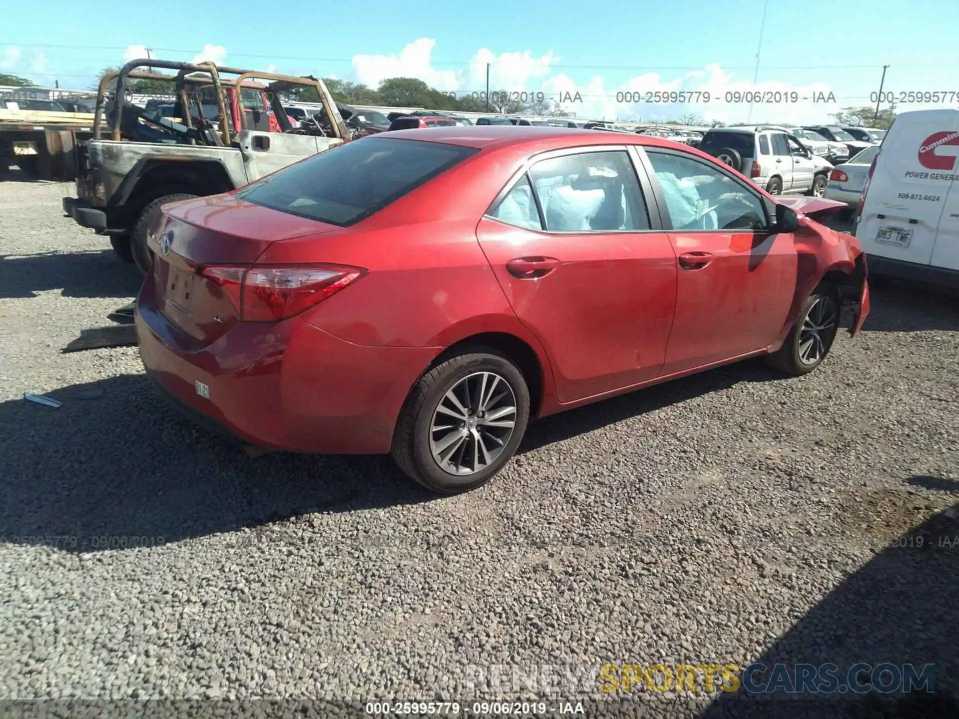 4 Фотография поврежденного автомобиля 5YFBURHE9KP919053 TOYOTA COROLLA 2019