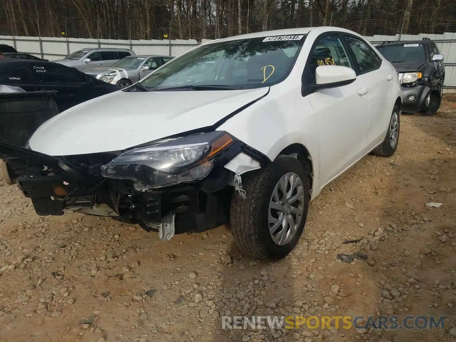 2 Photograph of a damaged car 5YFBURHE9KP919277 TOYOTA COROLLA 2019