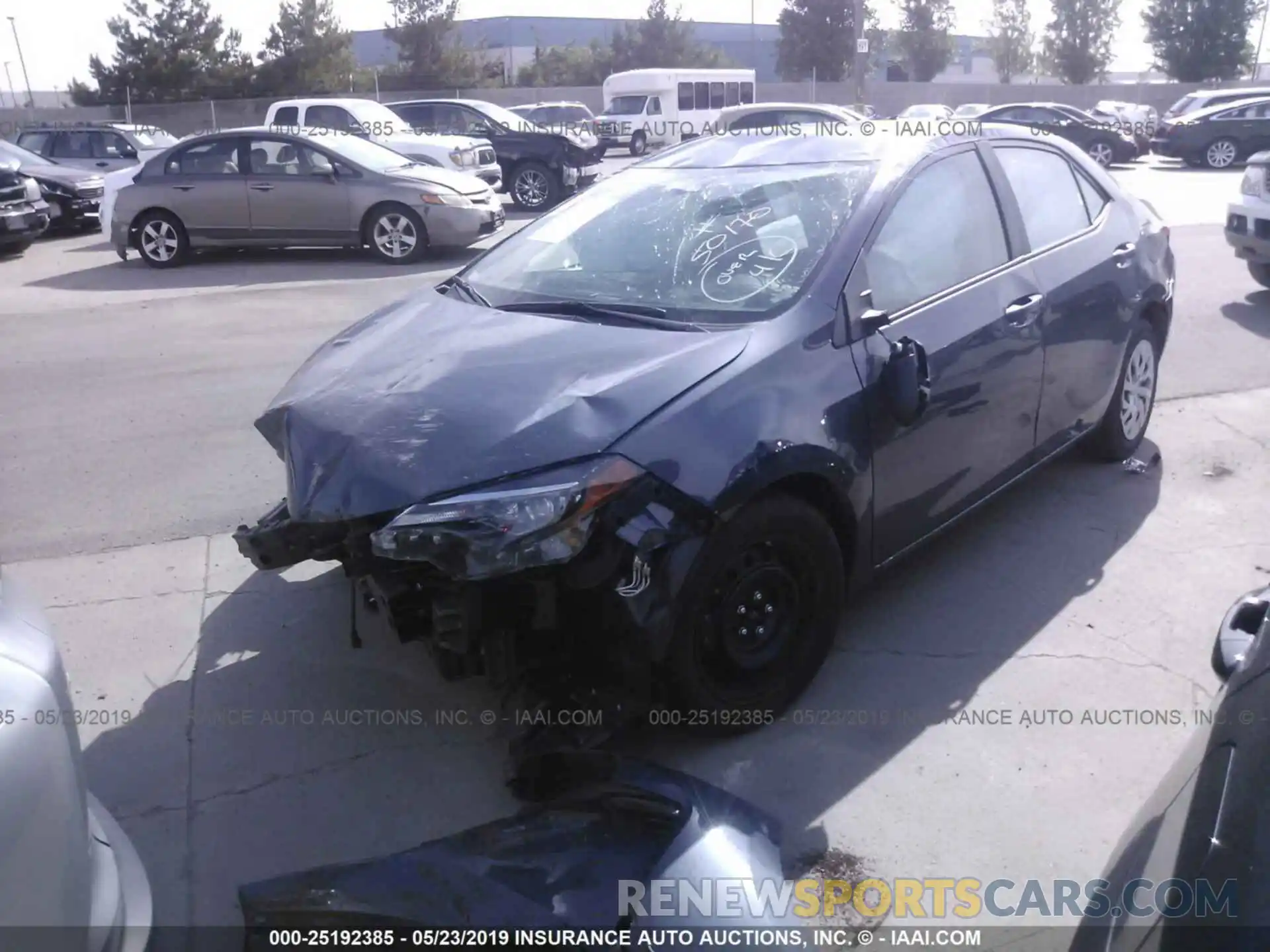 2 Photograph of a damaged car 5YFBURHE9KP919506 TOYOTA COROLLA 2019