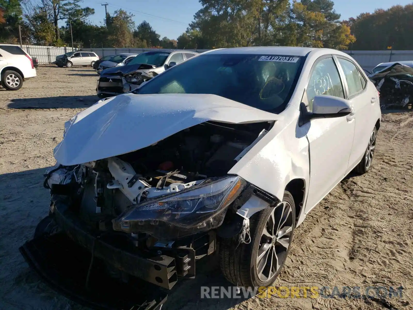 2 Photograph of a damaged car 5YFBURHE9KP919683 TOYOTA COROLLA 2019