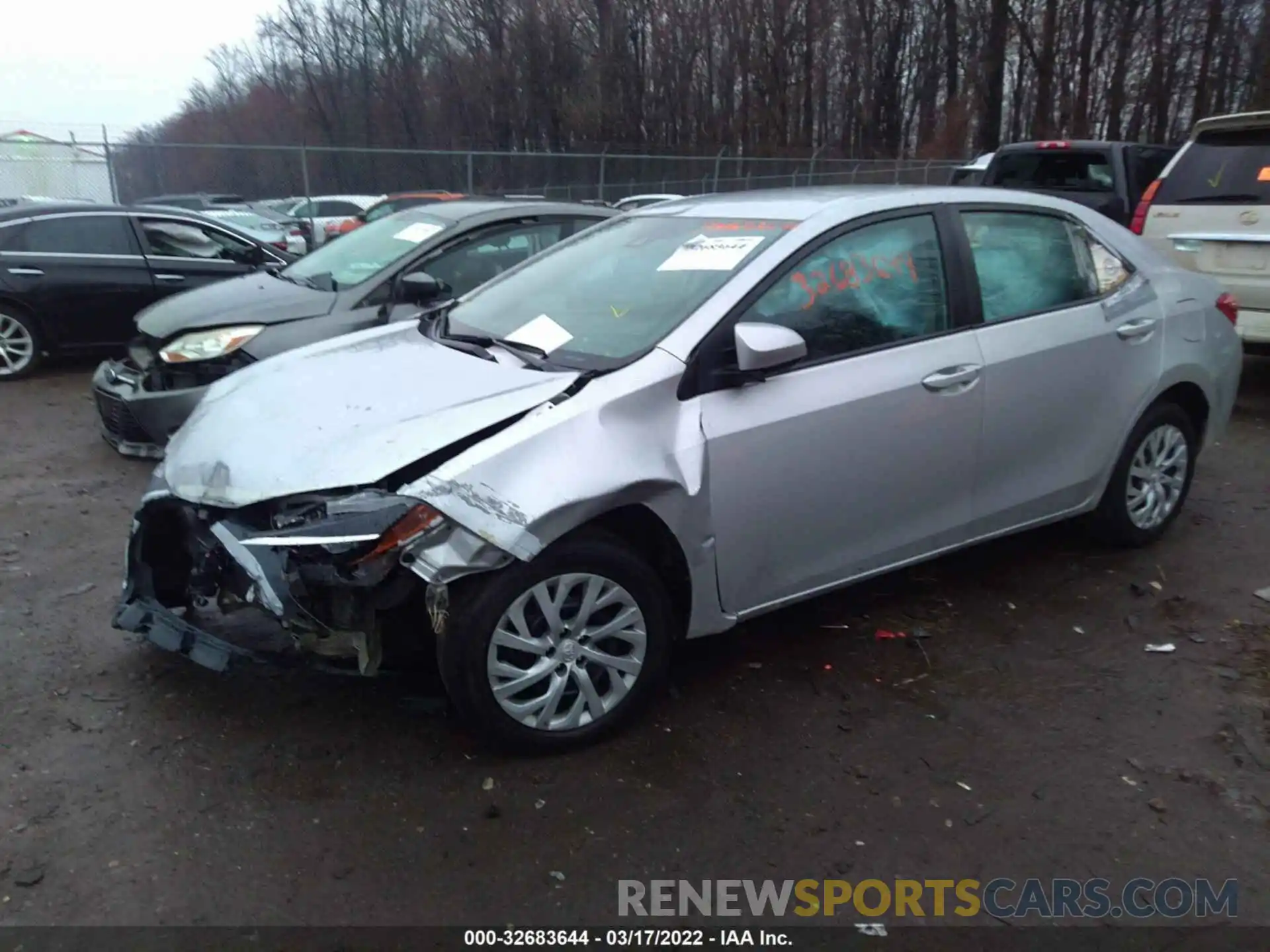 2 Photograph of a damaged car 5YFBURHE9KP920235 TOYOTA COROLLA 2019