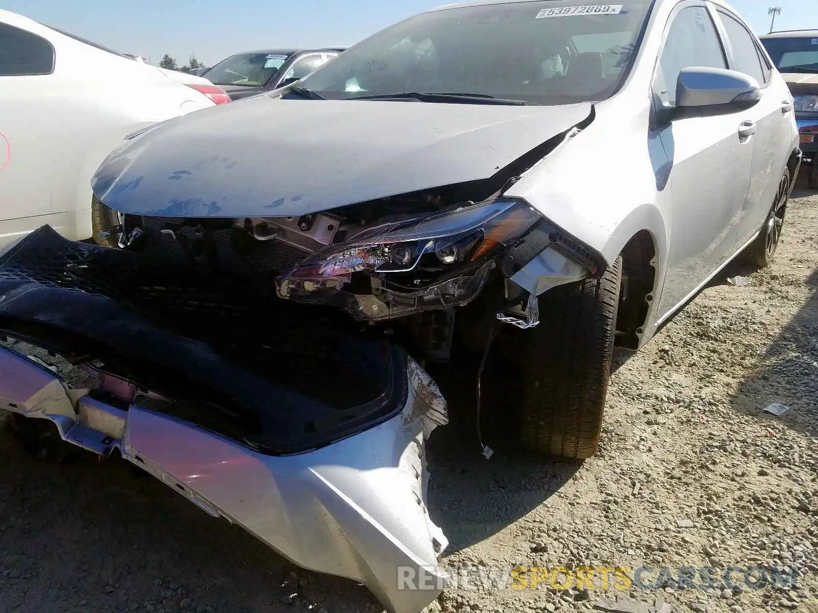 2 Photograph of a damaged car 5YFBURHE9KP920378 TOYOTA COROLLA 2019