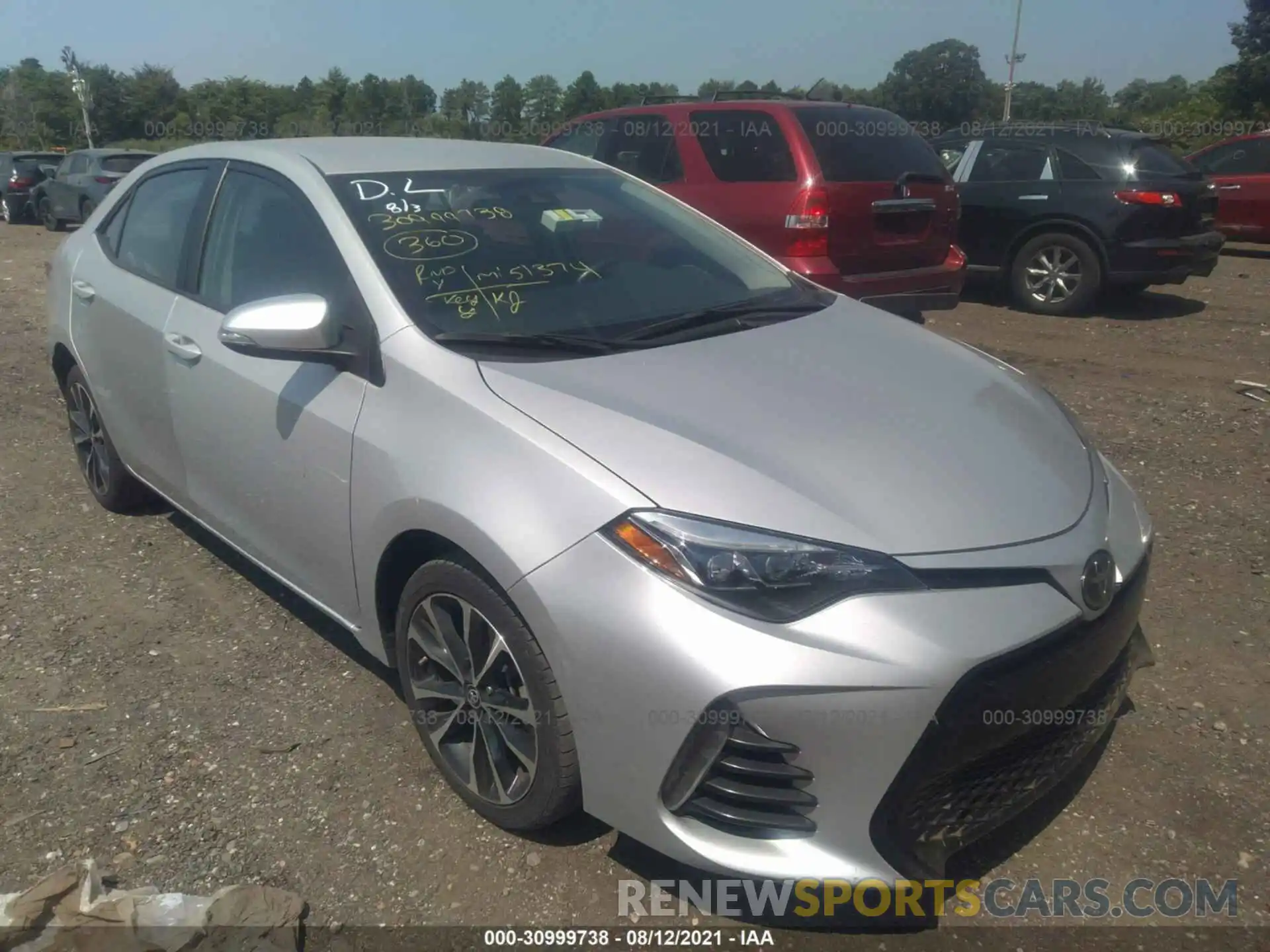 1 Photograph of a damaged car 5YFBURHE9KP921157 TOYOTA COROLLA 2019