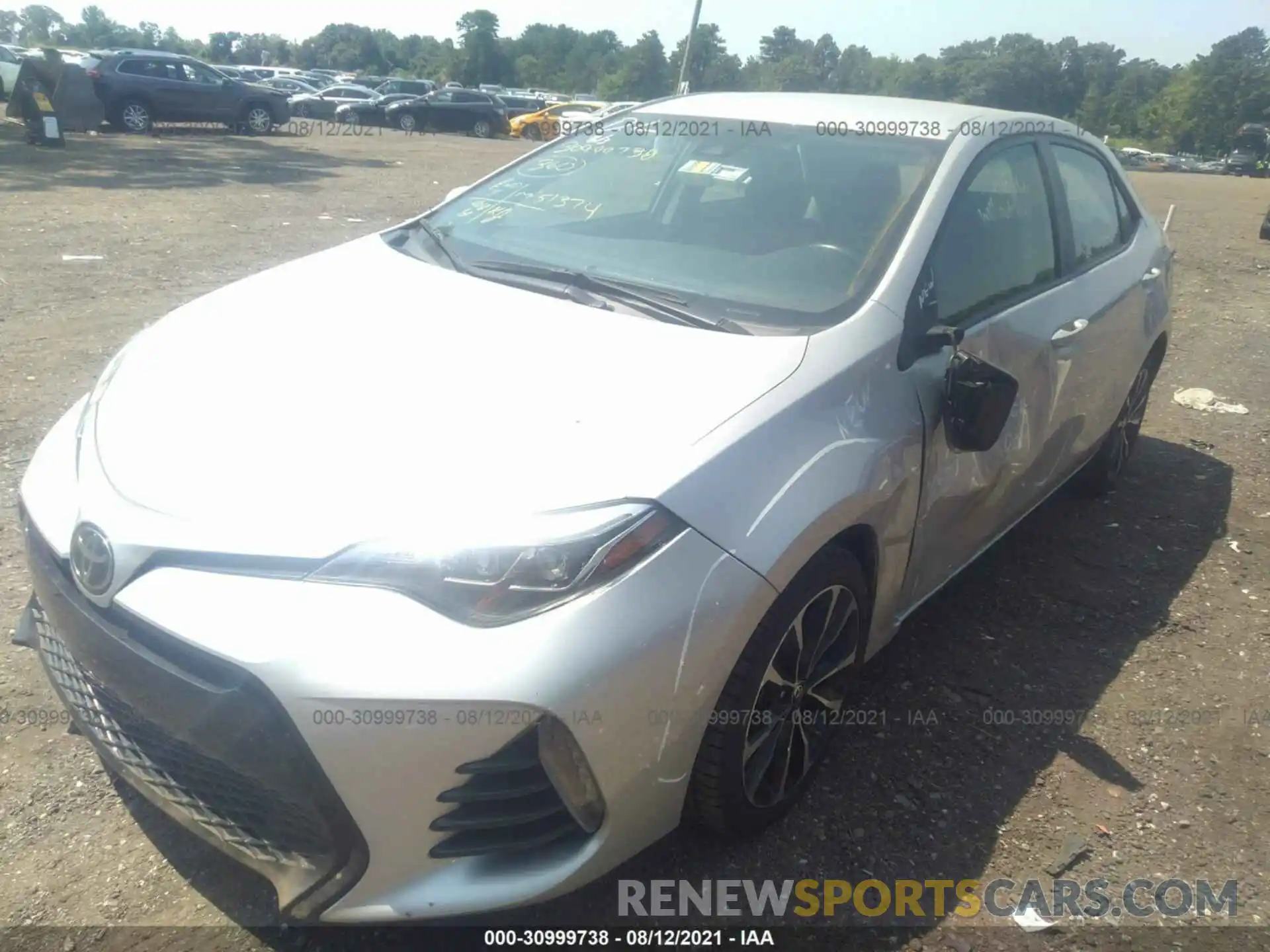 2 Photograph of a damaged car 5YFBURHE9KP921157 TOYOTA COROLLA 2019