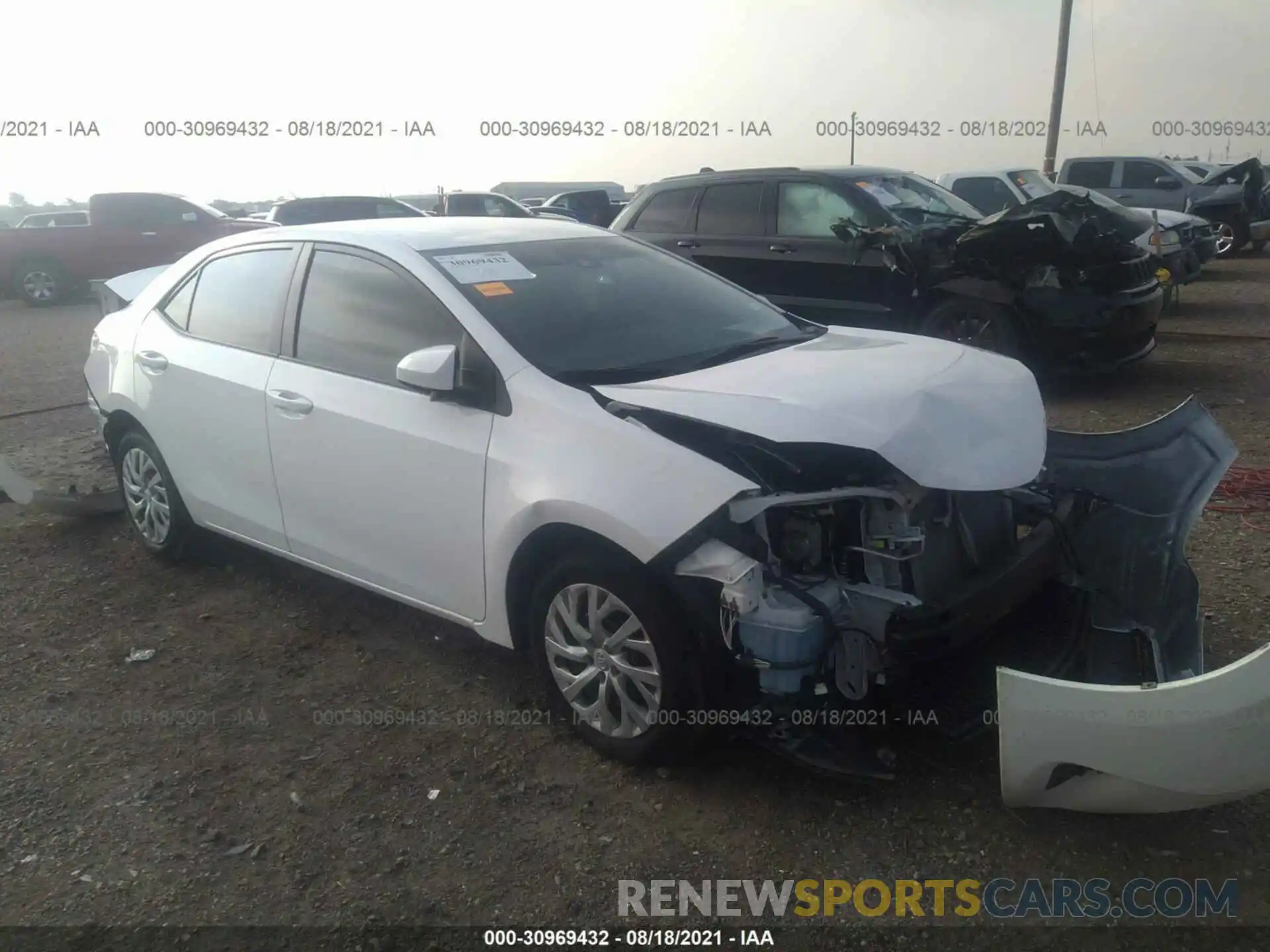 1 Photograph of a damaged car 5YFBURHE9KP921644 TOYOTA COROLLA 2019