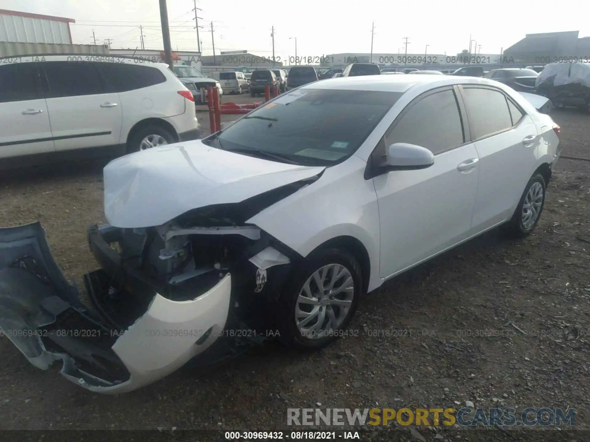 2 Photograph of a damaged car 5YFBURHE9KP921644 TOYOTA COROLLA 2019