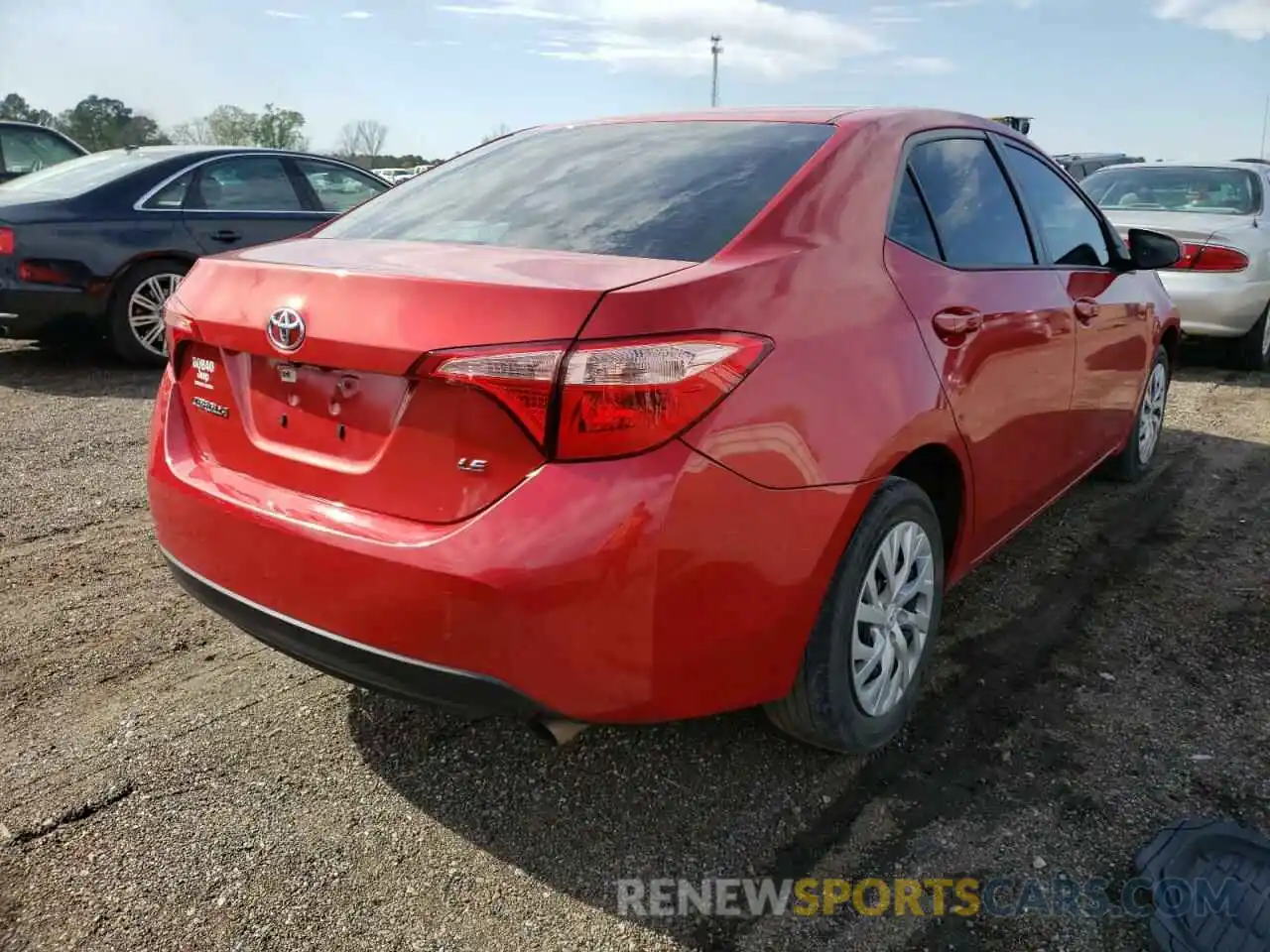 4 Photograph of a damaged car 5YFBURHE9KP922020 TOYOTA COROLLA 2019