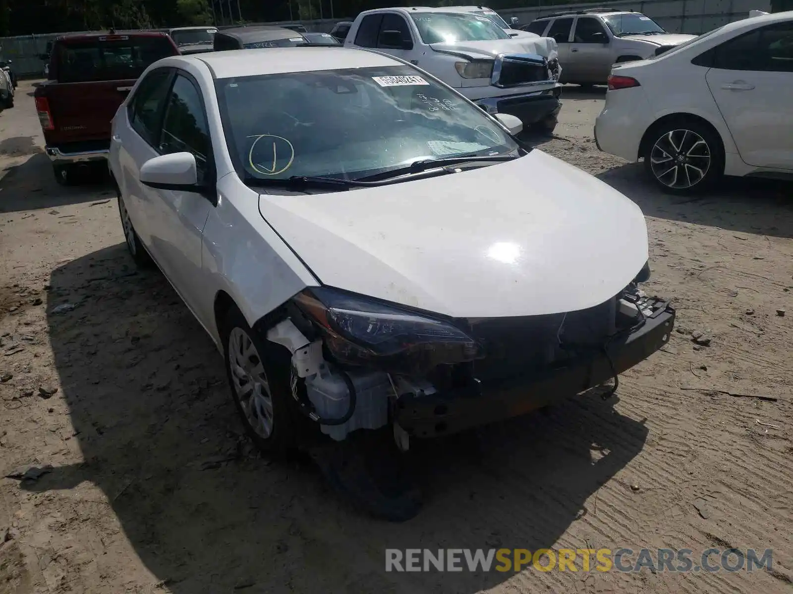 1 Photograph of a damaged car 5YFBURHE9KP922261 TOYOTA COROLLA 2019