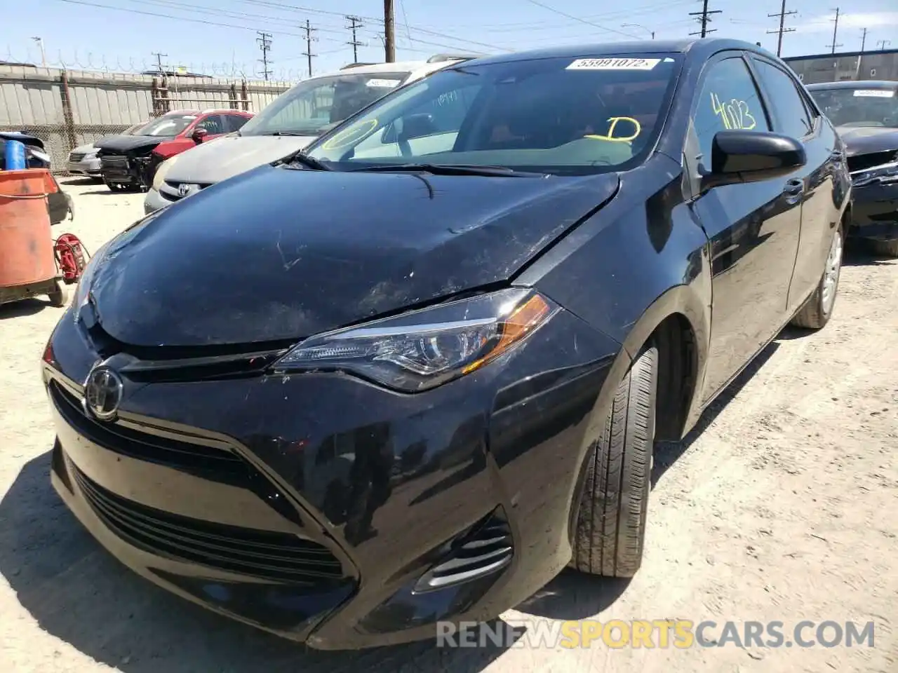 2 Photograph of a damaged car 5YFBURHE9KP923507 TOYOTA COROLLA 2019