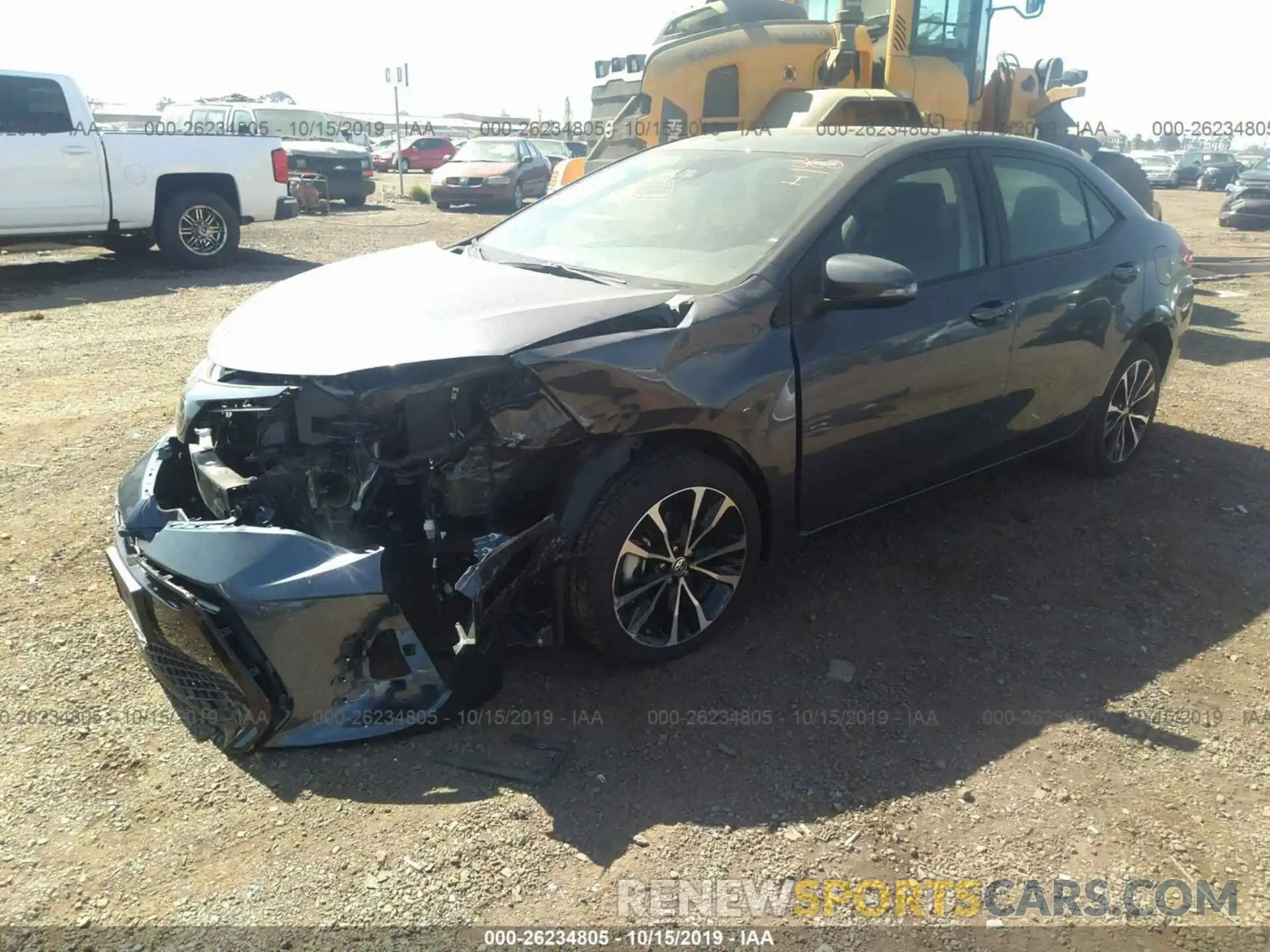 2 Photograph of a damaged car 5YFBURHE9KP923779 TOYOTA COROLLA 2019