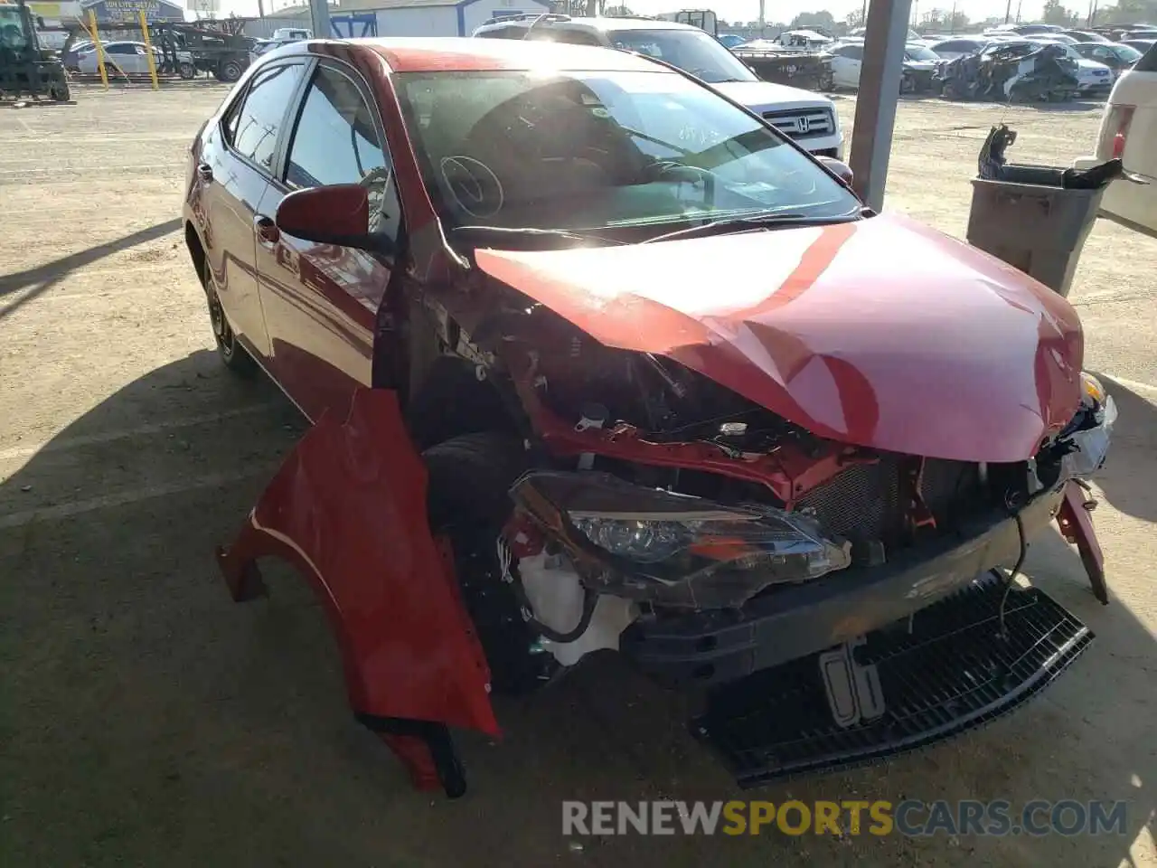 1 Photograph of a damaged car 5YFBURHE9KP924415 TOYOTA COROLLA 2019