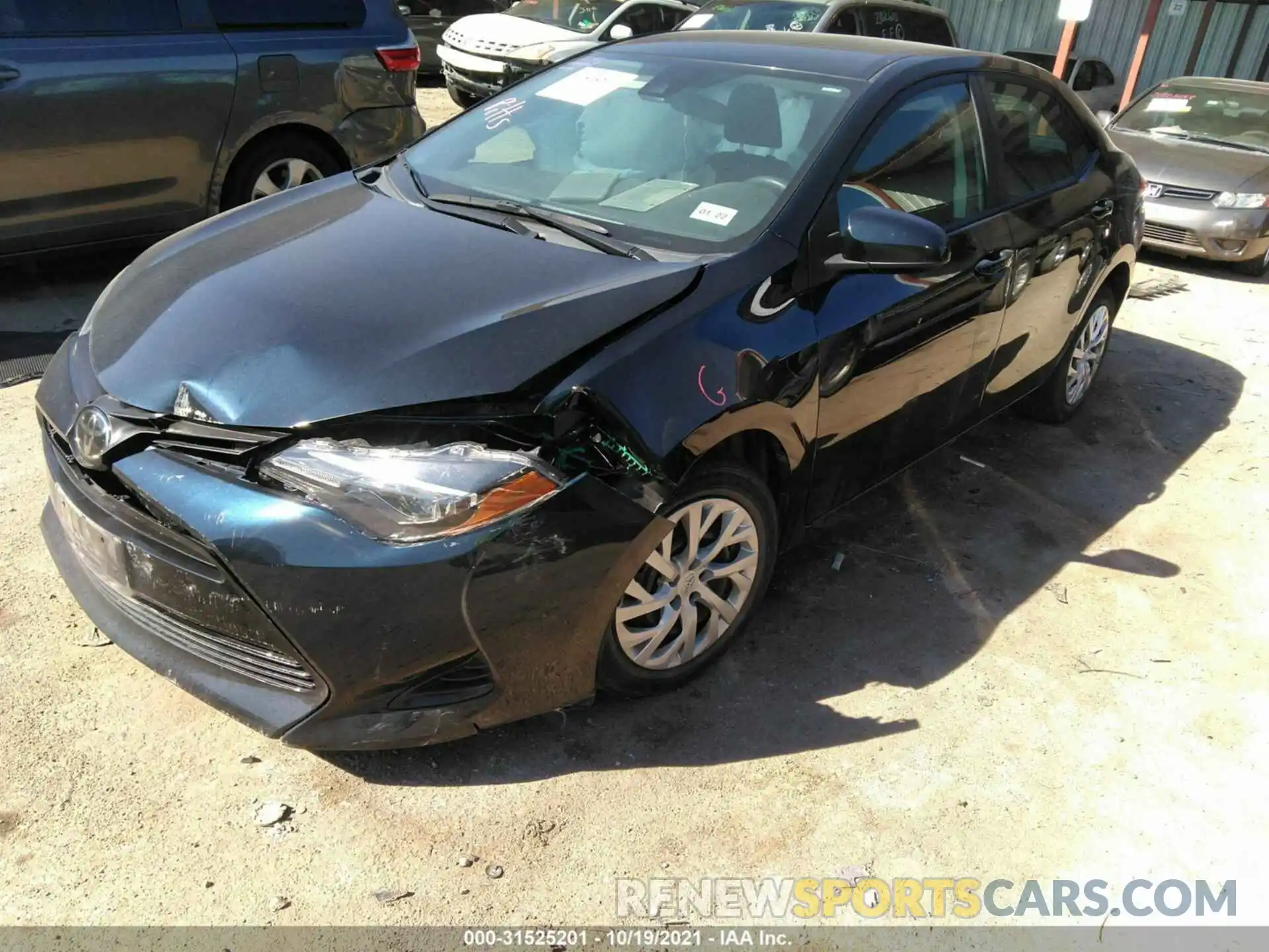 2 Photograph of a damaged car 5YFBURHE9KP924477 TOYOTA COROLLA 2019