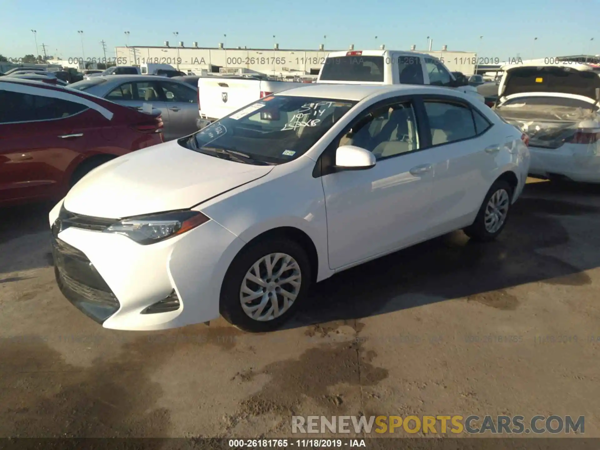 2 Photograph of a damaged car 5YFBURHE9KP924592 TOYOTA COROLLA 2019