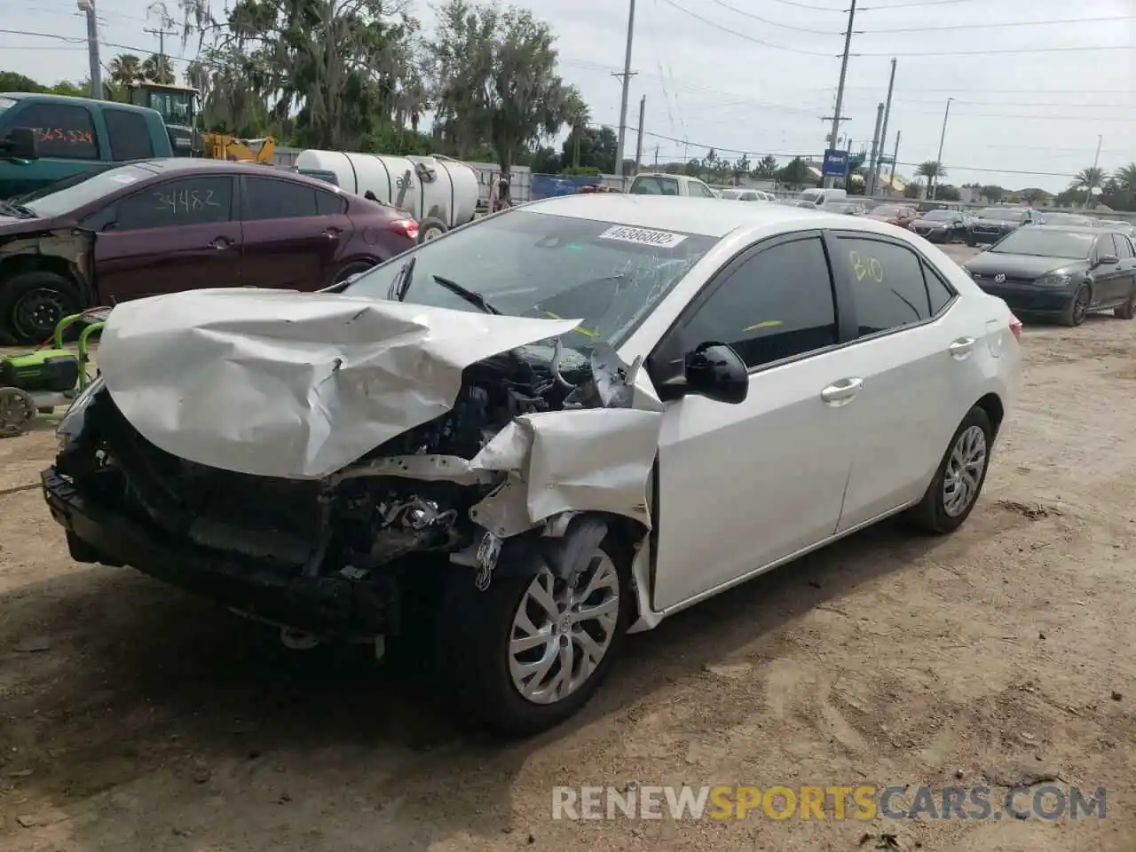 2 Photograph of a damaged car 5YFBURHE9KP924852 TOYOTA COROLLA 2019