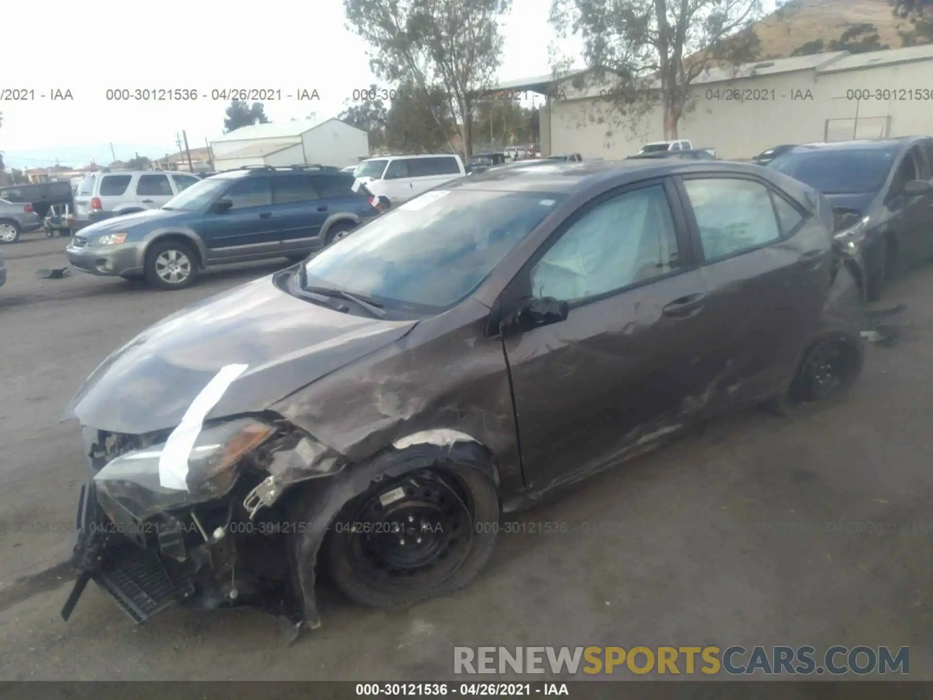 2 Photograph of a damaged car 5YFBURHE9KP925404 TOYOTA COROLLA 2019