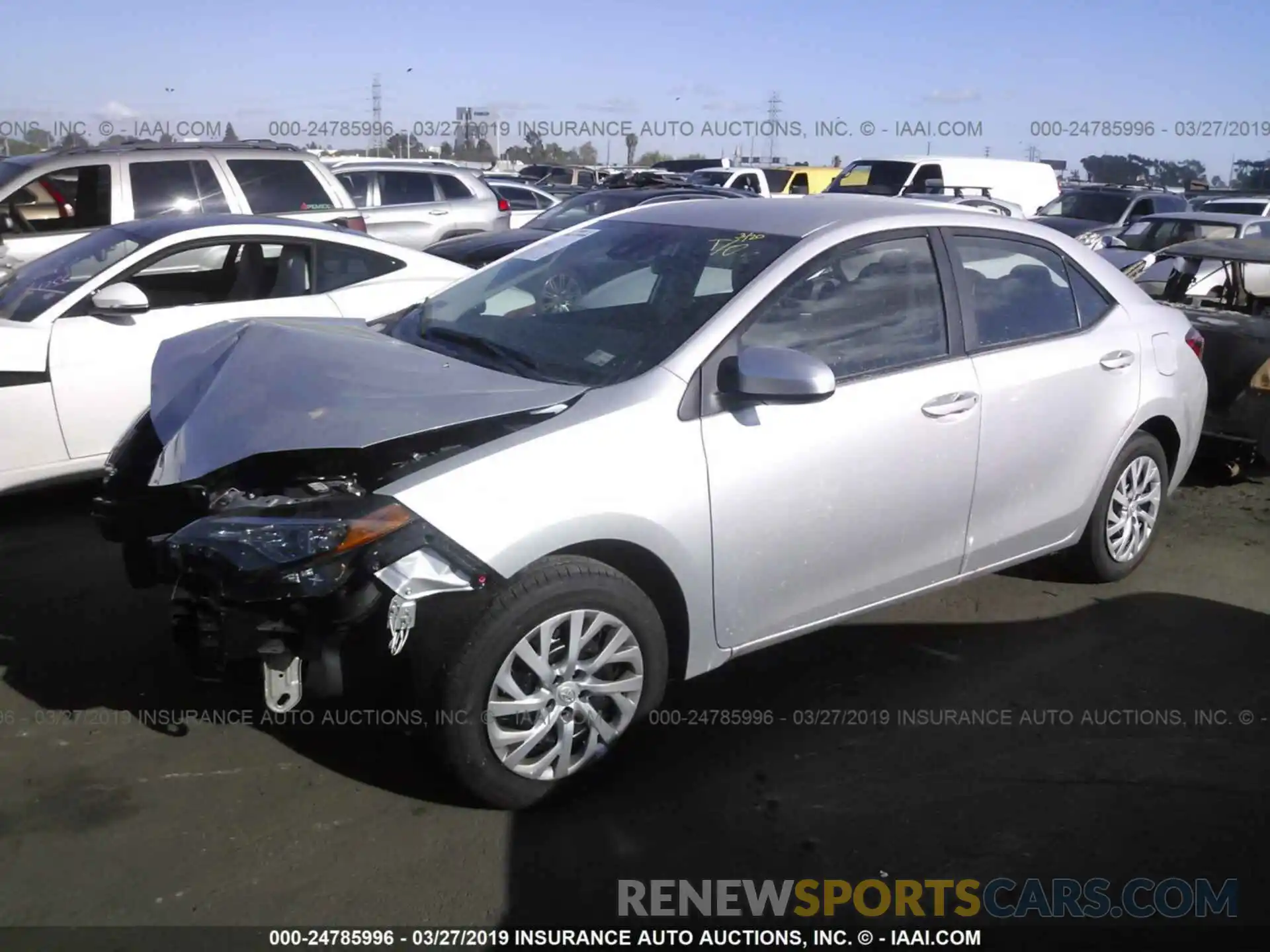 2 Photograph of a damaged car 5YFBURHE9KP925452 TOYOTA COROLLA 2019