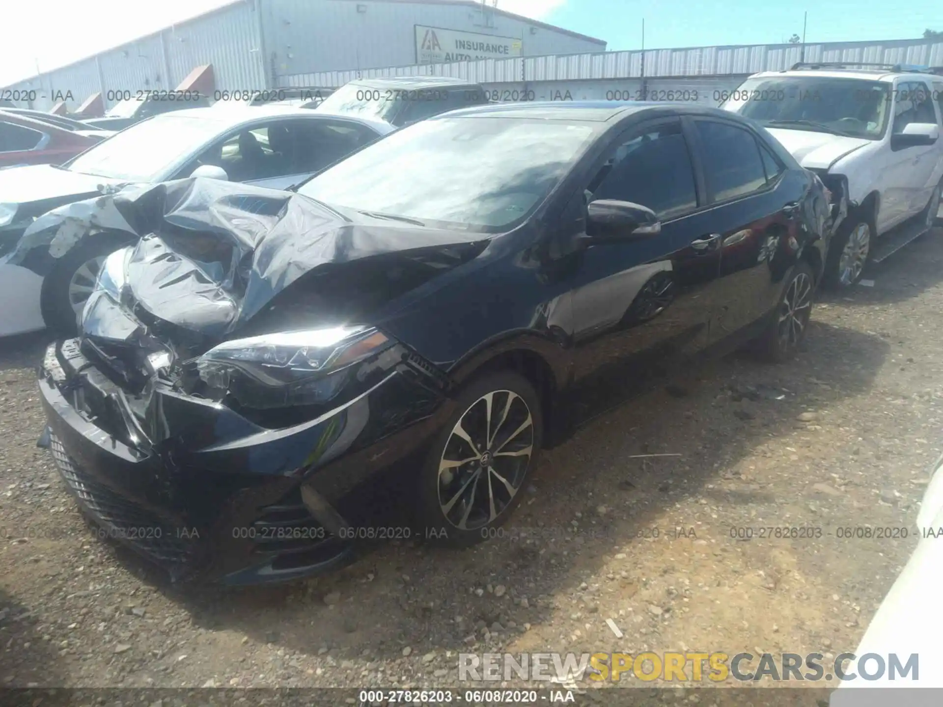 2 Photograph of a damaged car 5YFBURHE9KP925936 TOYOTA COROLLA 2019