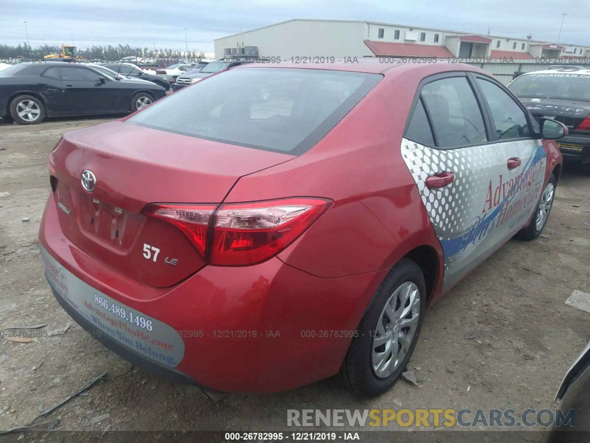 4 Photograph of a damaged car 5YFBURHE9KP926438 TOYOTA COROLLA 2019