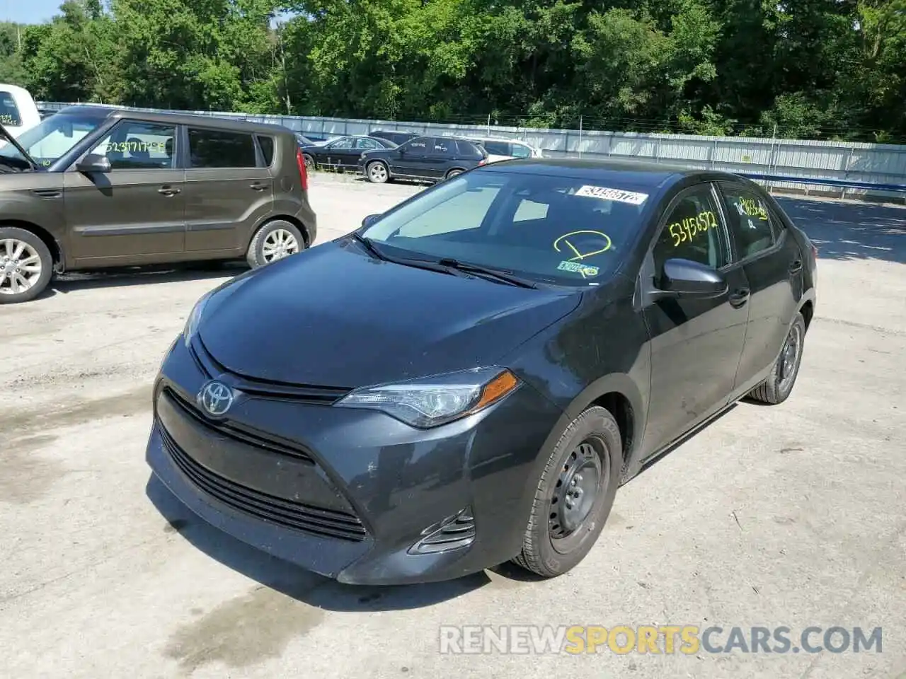 2 Photograph of a damaged car 5YFBURHE9KP927153 TOYOTA COROLLA 2019