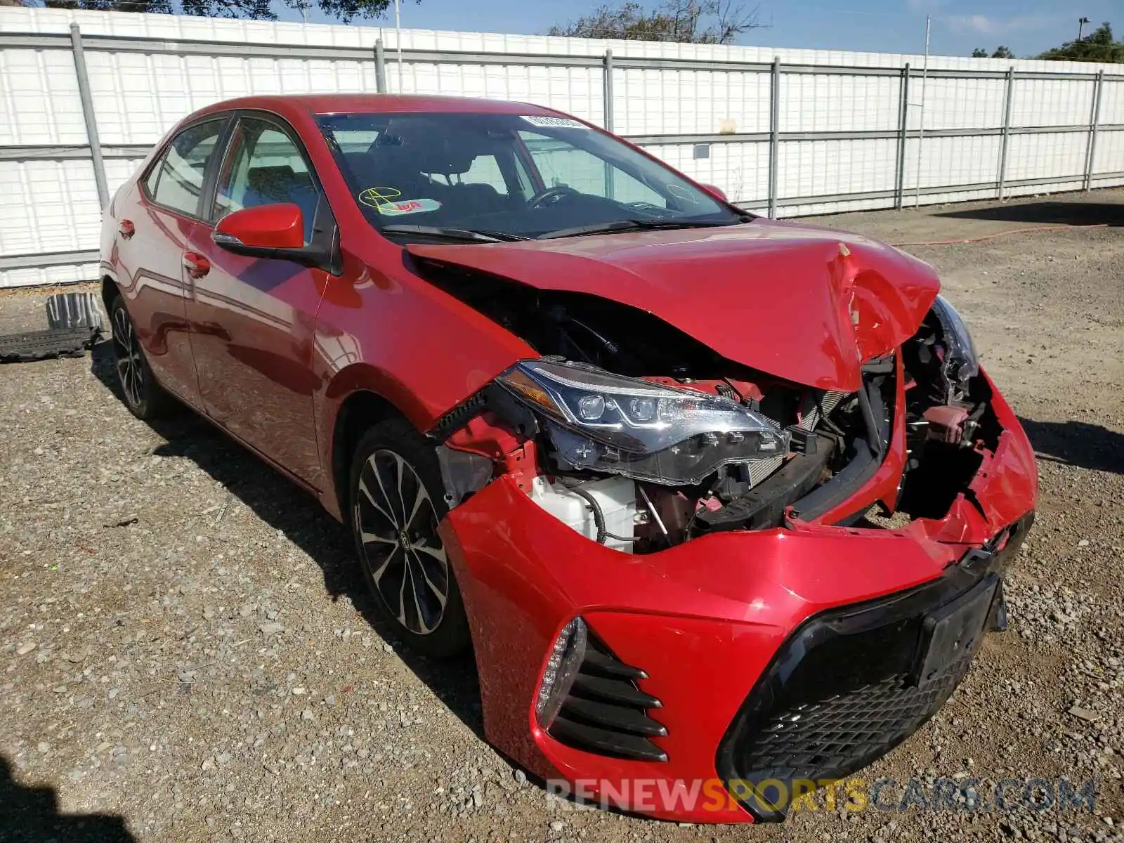 1 Photograph of a damaged car 5YFBURHE9KP927380 TOYOTA COROLLA 2019