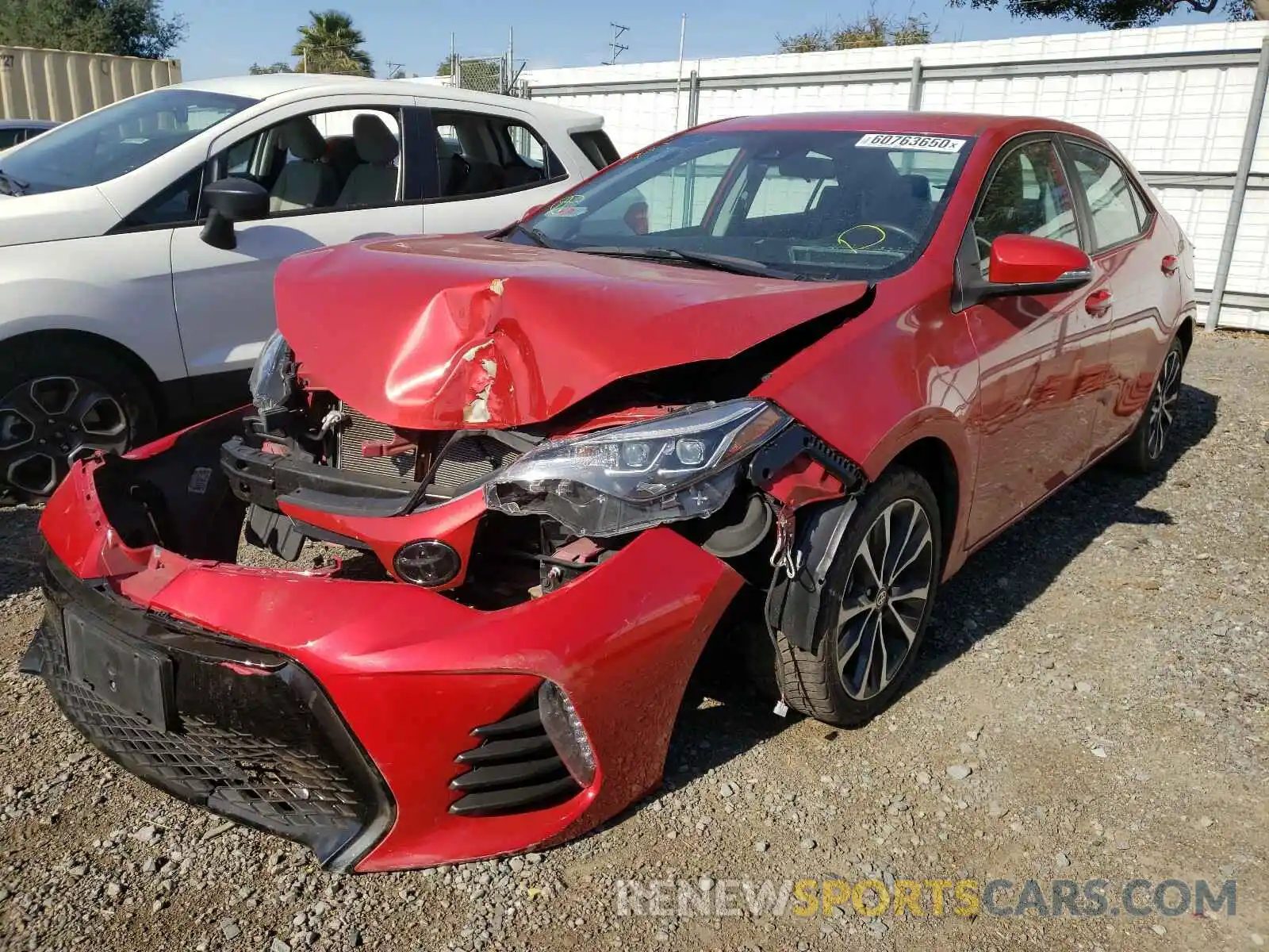 2 Photograph of a damaged car 5YFBURHE9KP927380 TOYOTA COROLLA 2019