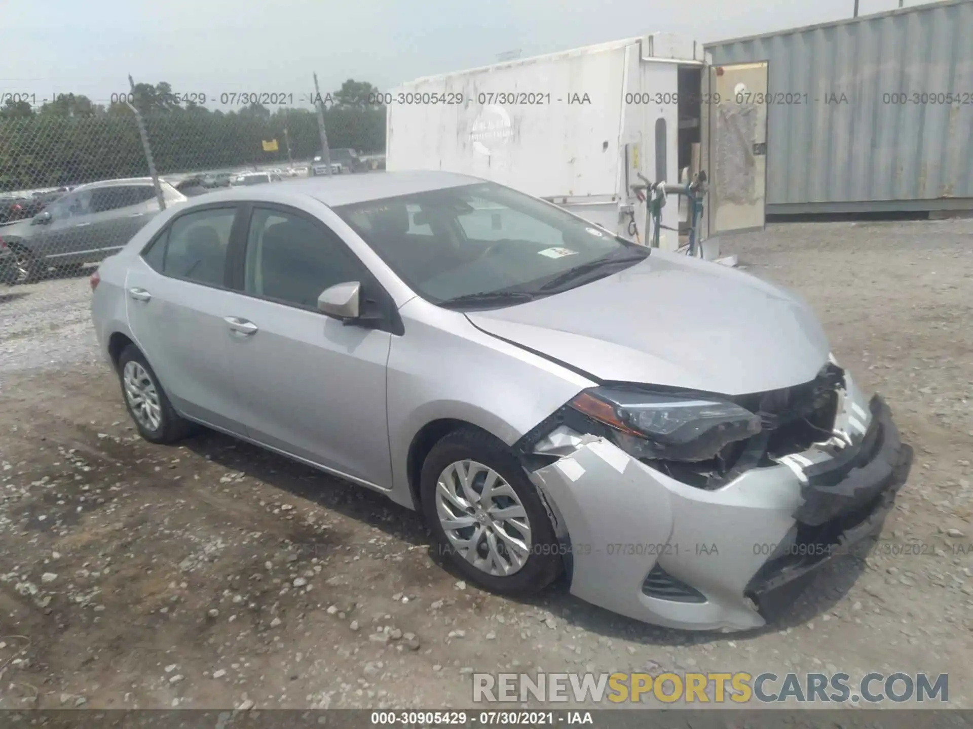 1 Photograph of a damaged car 5YFBURHE9KP927508 TOYOTA COROLLA 2019