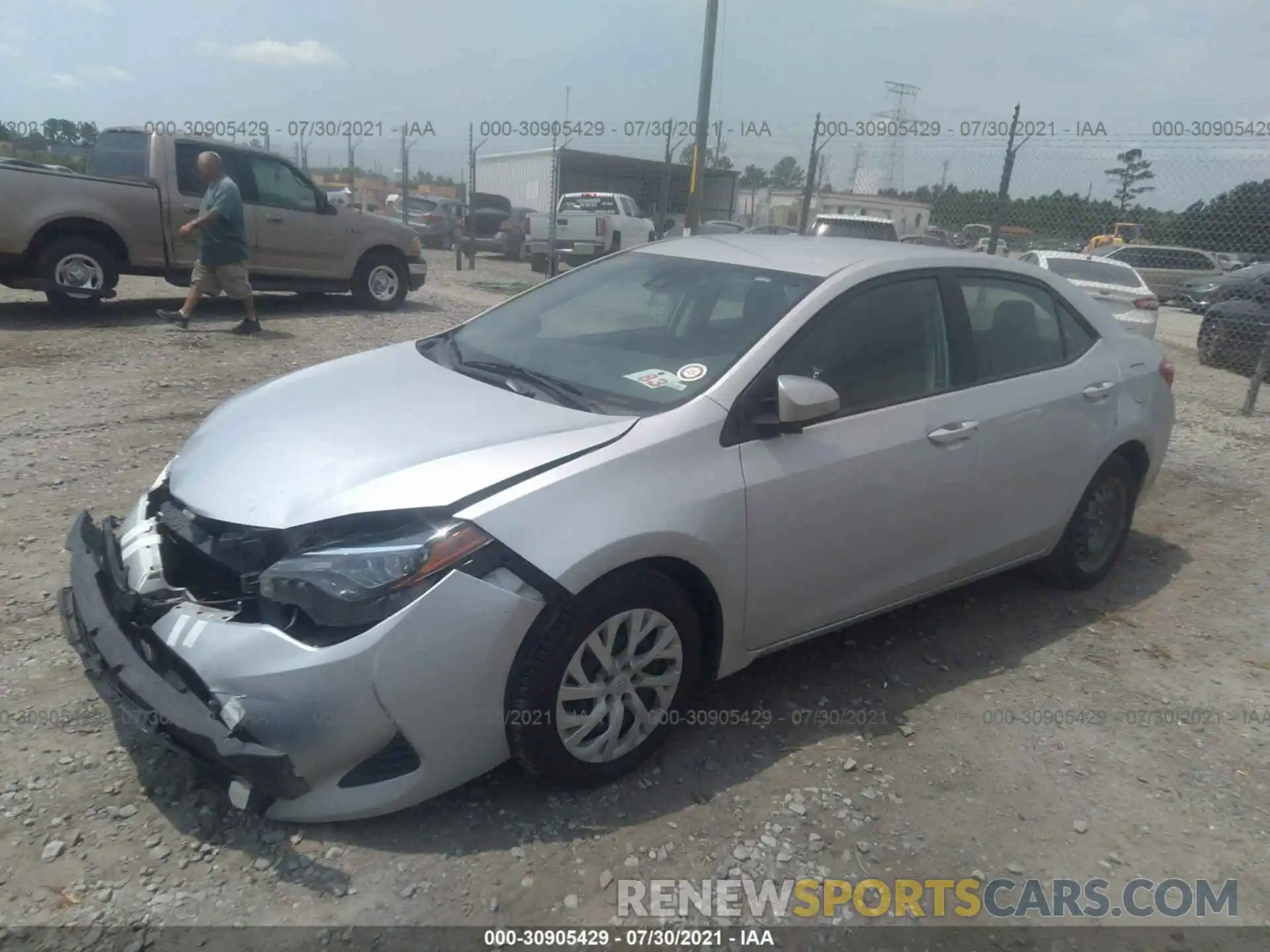 2 Photograph of a damaged car 5YFBURHE9KP927508 TOYOTA COROLLA 2019