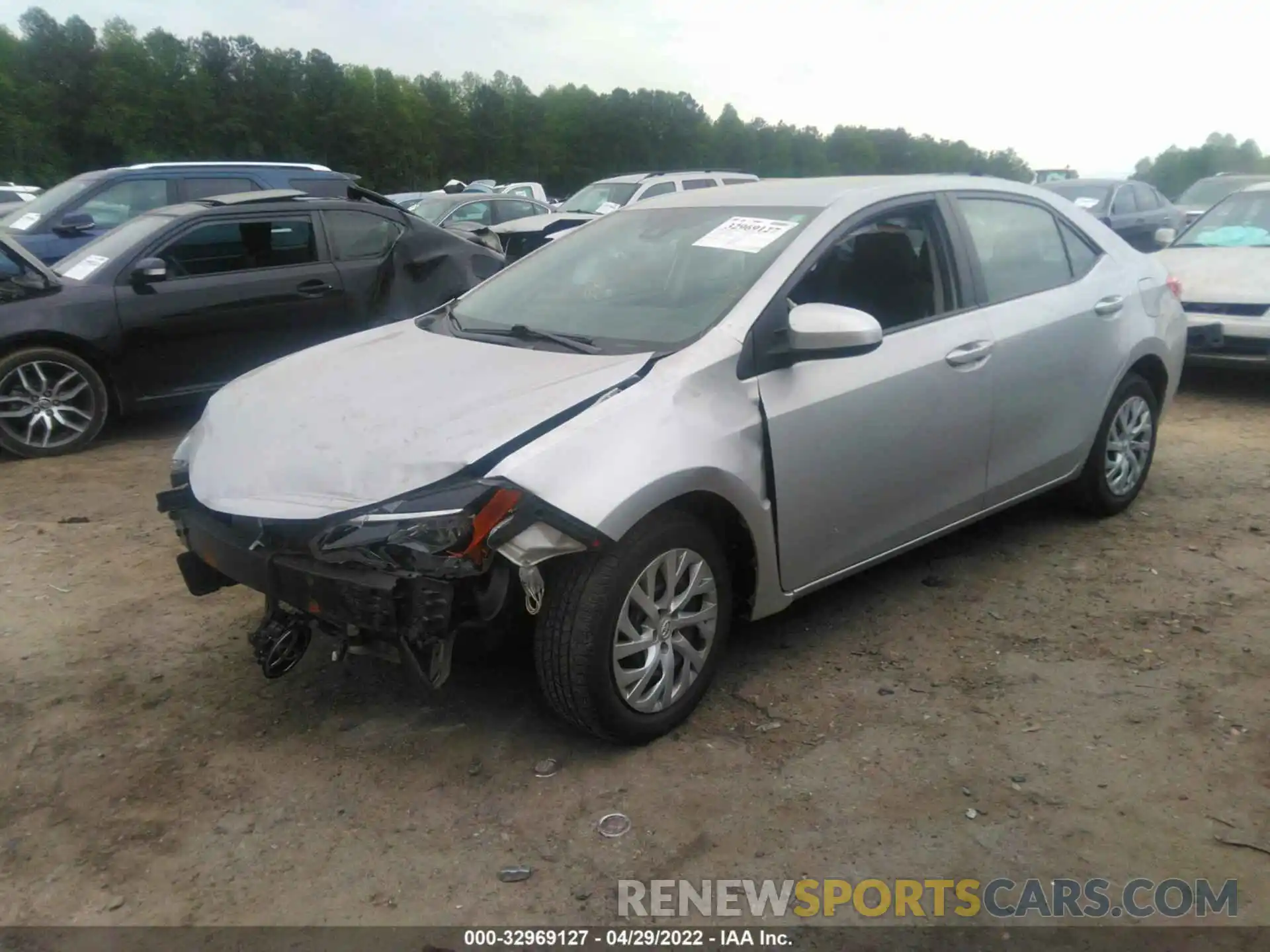 2 Photograph of a damaged car 5YFBURHE9KP928044 TOYOTA COROLLA 2019