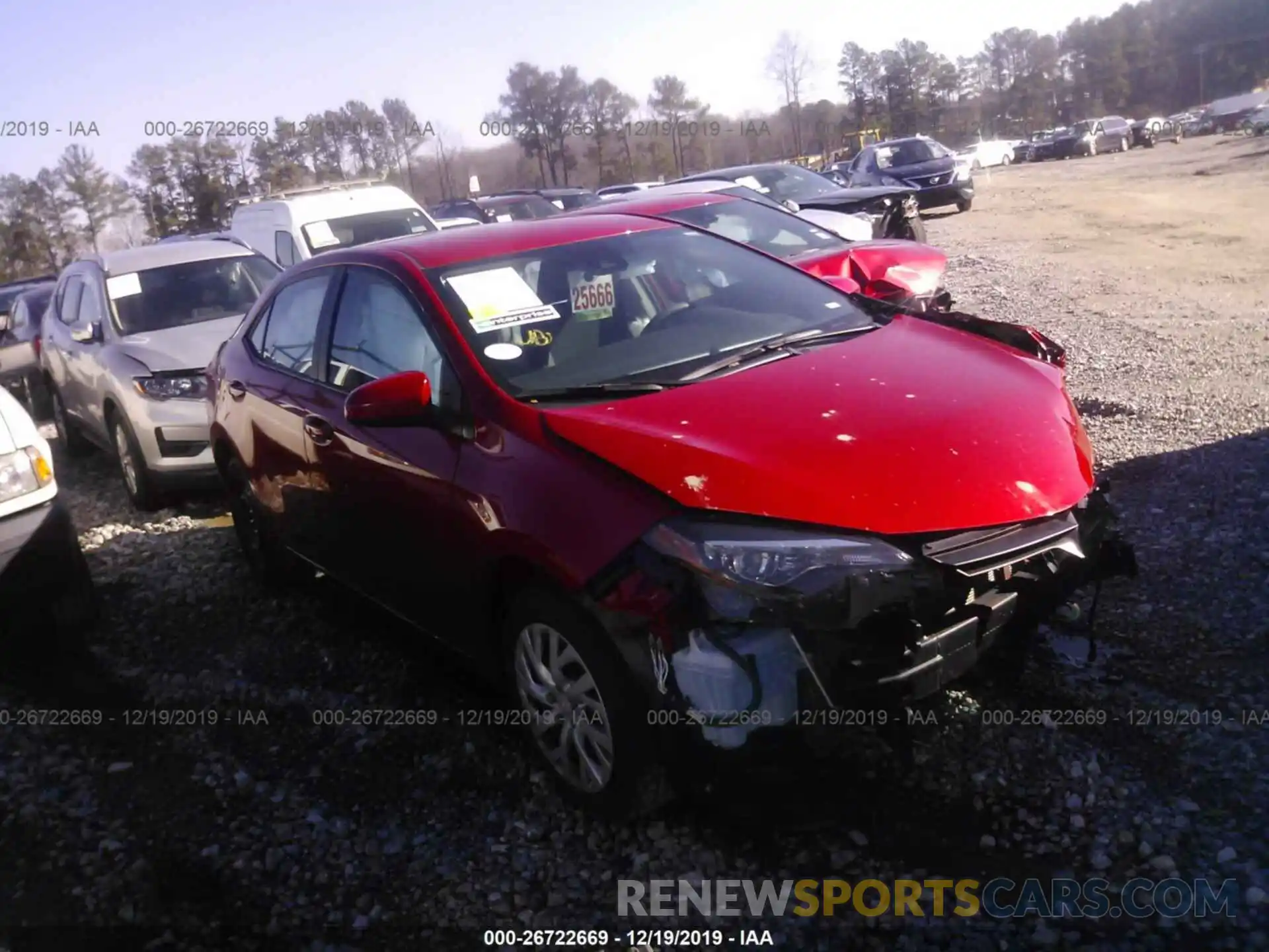 1 Photograph of a damaged car 5YFBURHE9KP928304 TOYOTA COROLLA 2019