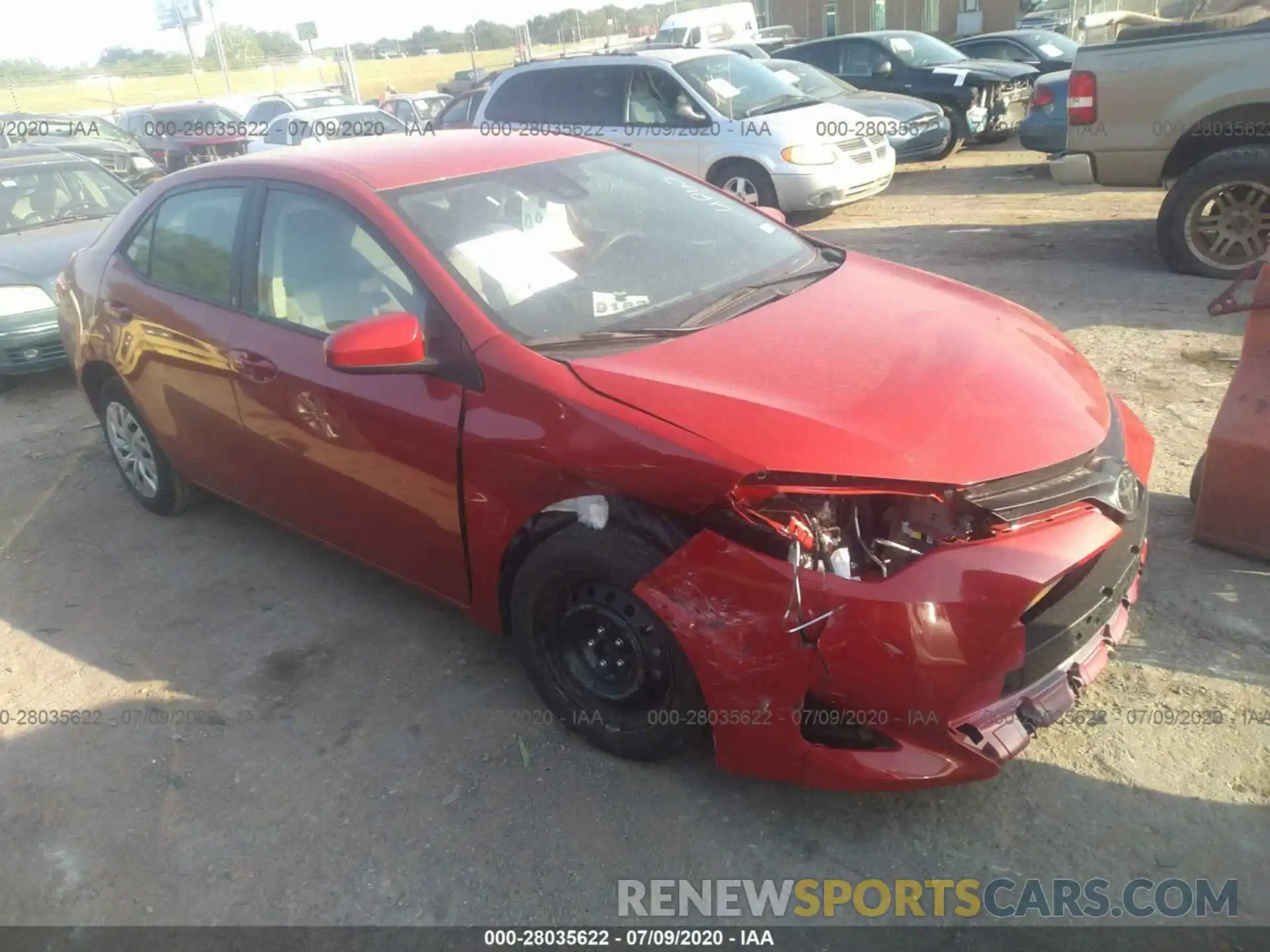 1 Photograph of a damaged car 5YFBURHE9KP928755 TOYOTA COROLLA 2019