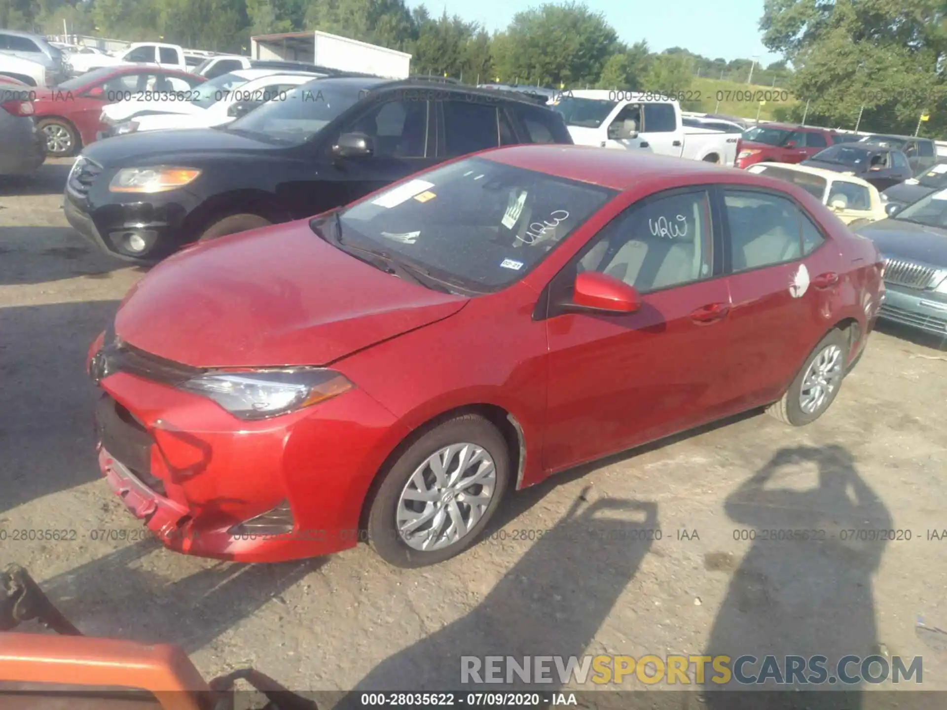 2 Photograph of a damaged car 5YFBURHE9KP928755 TOYOTA COROLLA 2019